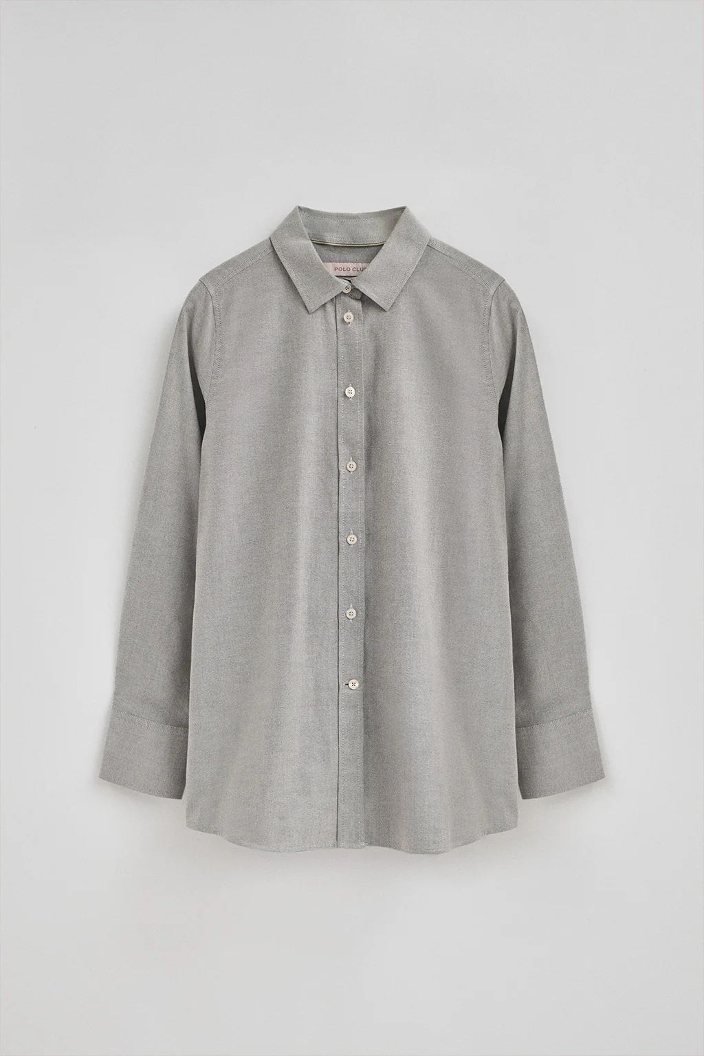 Camisa gris de corte relajado con logo Polo Club - Image 10