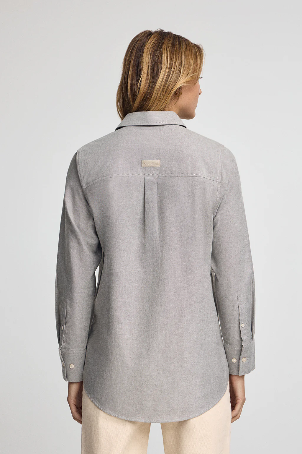Camisa gris de corte relajado con logo Polo Club - Image 6