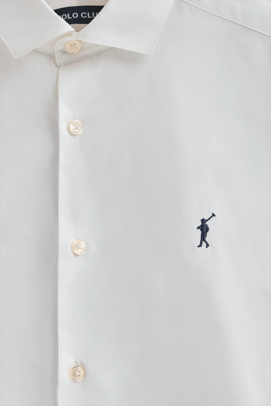 Pack hombre de dos camisas blanca y azul marino de poplin y corte slim con logo Rigby Go - Image 3