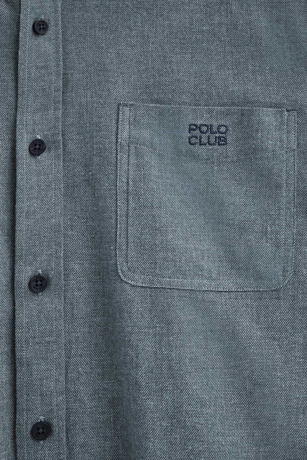 Camisa azul denim de corte regular y con logo Polo Club - Image 7