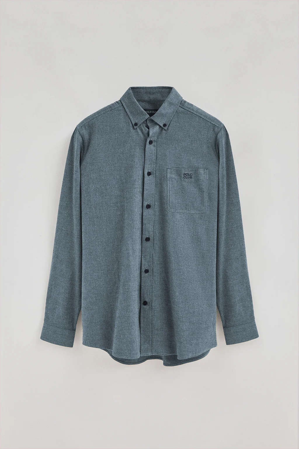 Camisa azul denim de corte regular y con logo Polo Club - Image 8