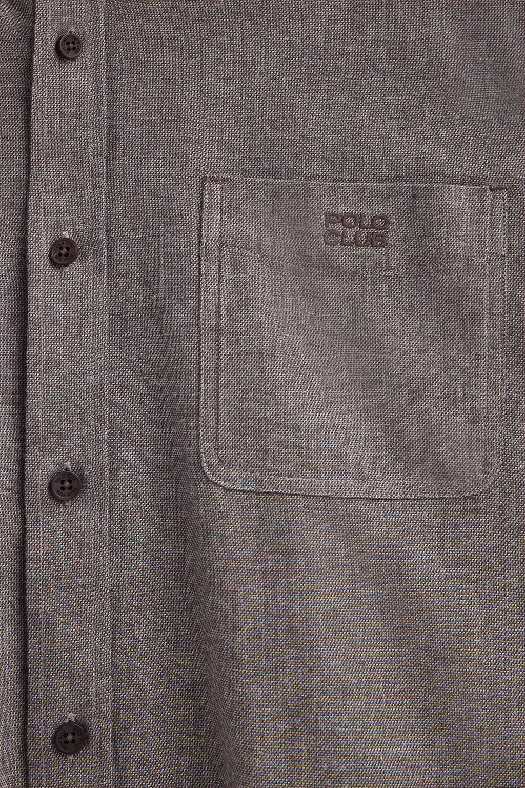 Camisa marrón de corte regular y con logo Polo Club - Image 7
