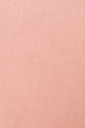 Camisa color salmón loose fit de lino y algodón con monograma bordado - Image 10