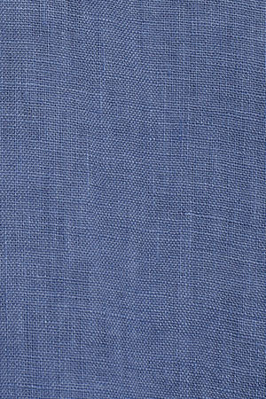 Camisa azul royal garment dye de lino con monograma bordado - Image 11