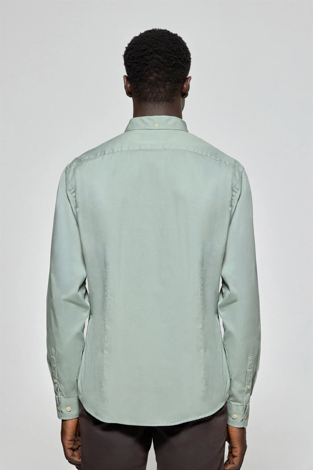 Camisa de sarga Princeton verde con logo Rigby Go - Image 5