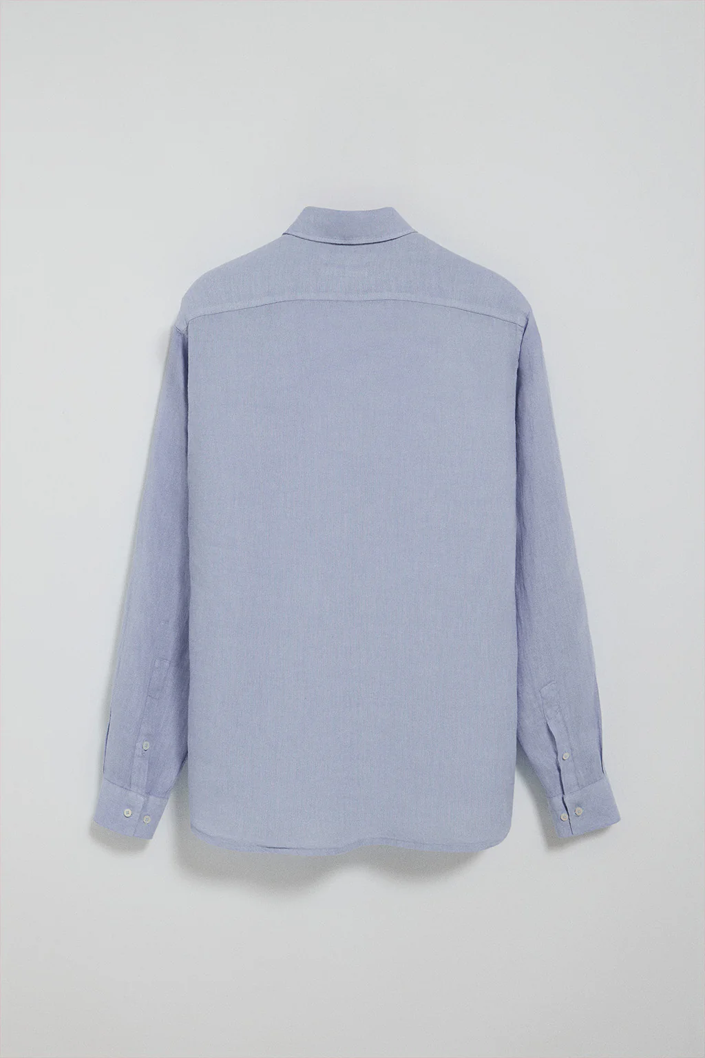 Camisa azul de lino garment dye con bordado Rigby Best - Image 9