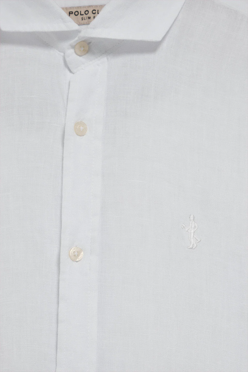 Camisa blanca de lino garment dye con bordado Rigby Best - Image 10
