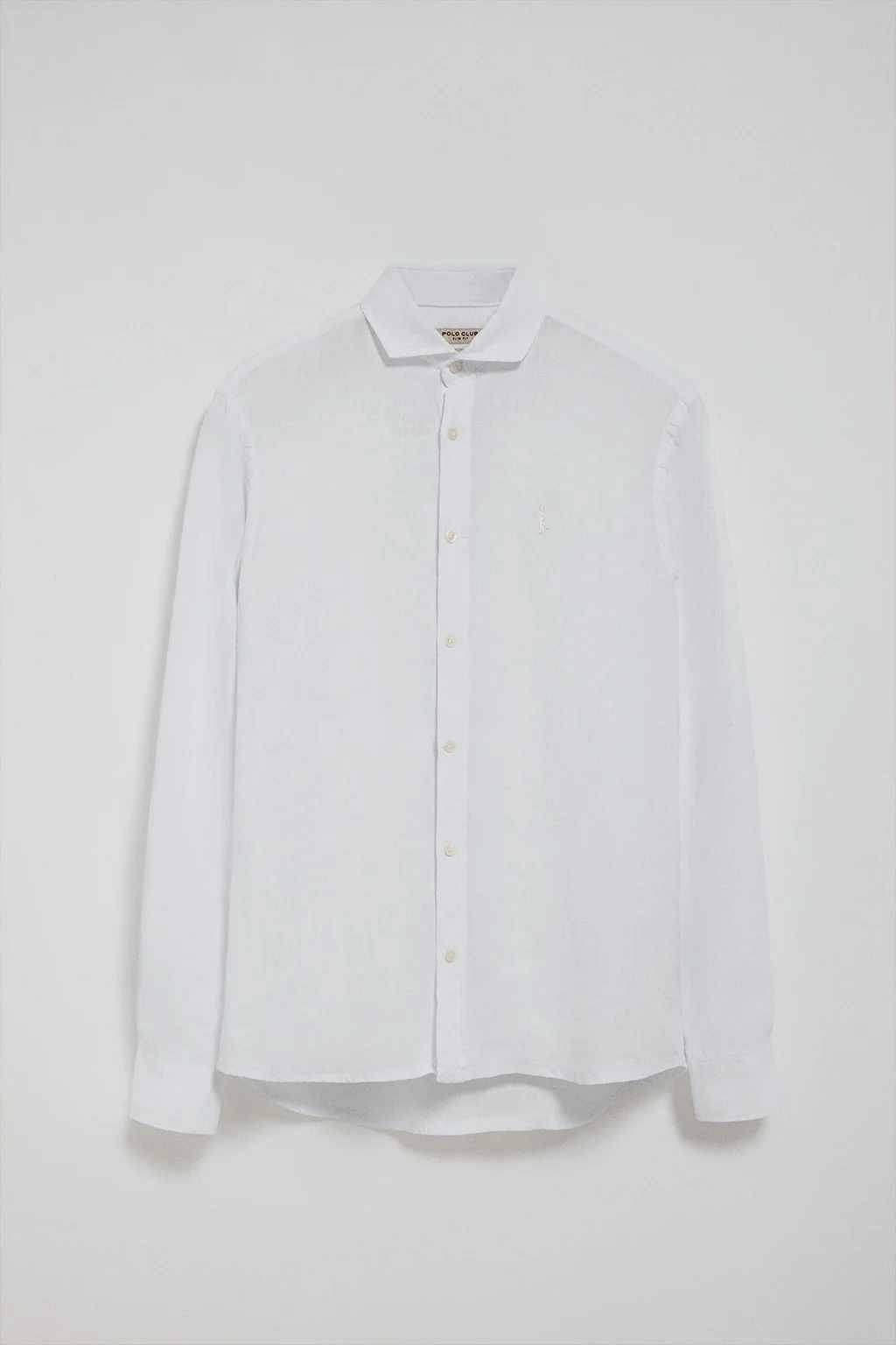 Camisa blanca de lino garment dye con bordado Rigby Best - Image 5