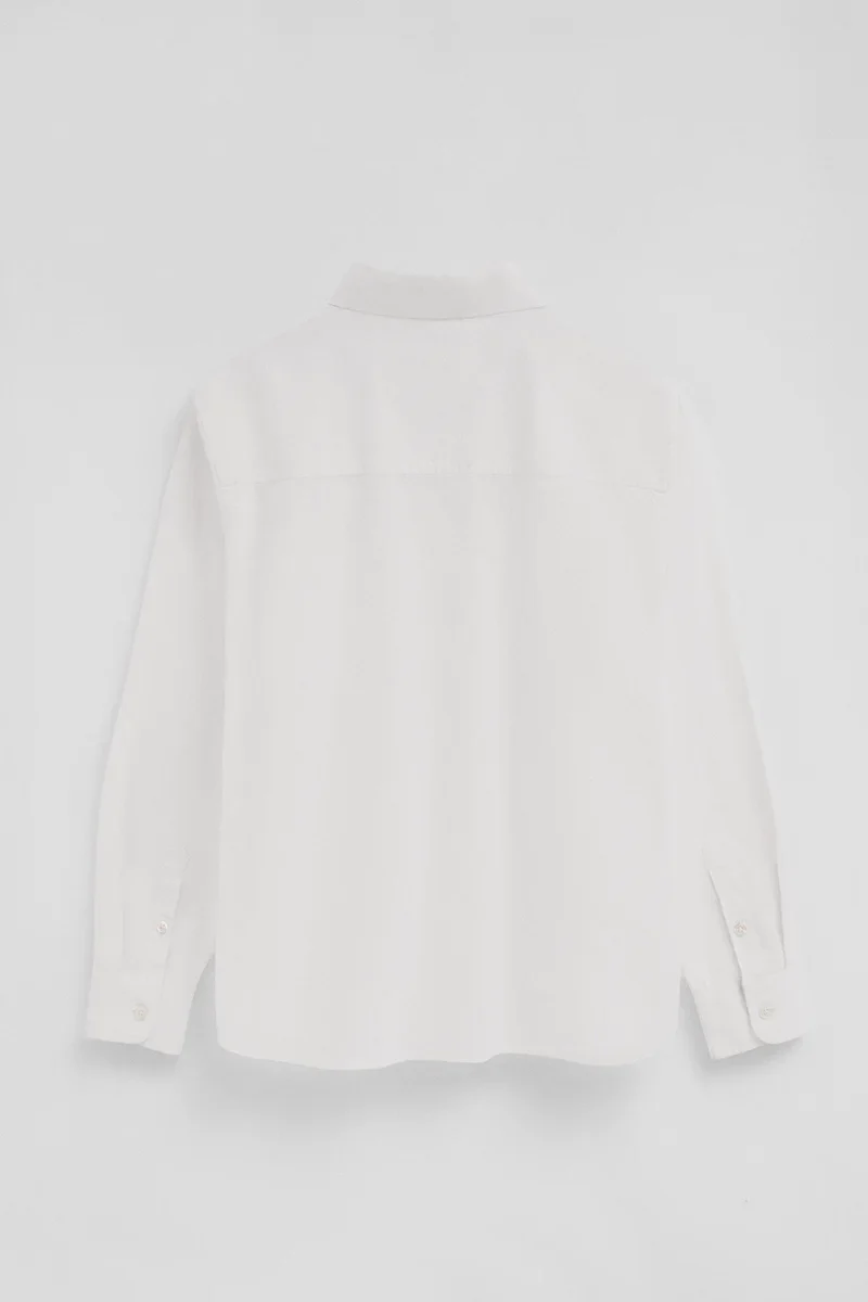 Camisa cotolino blanca de corte holgado y bordado Rigby Go - Image 8