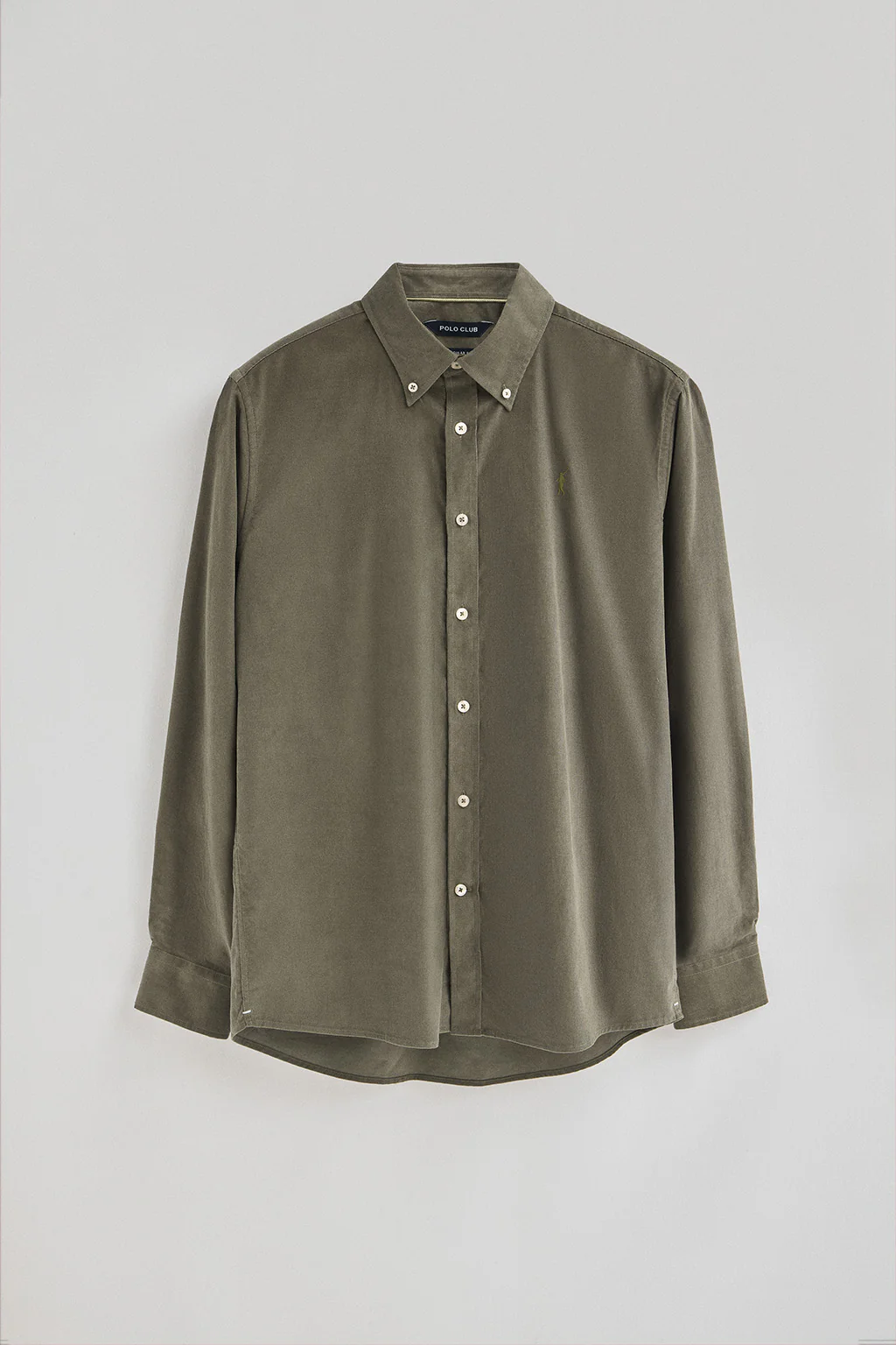 Camisa verde militar de pana con logo Rigby Go - Image 5