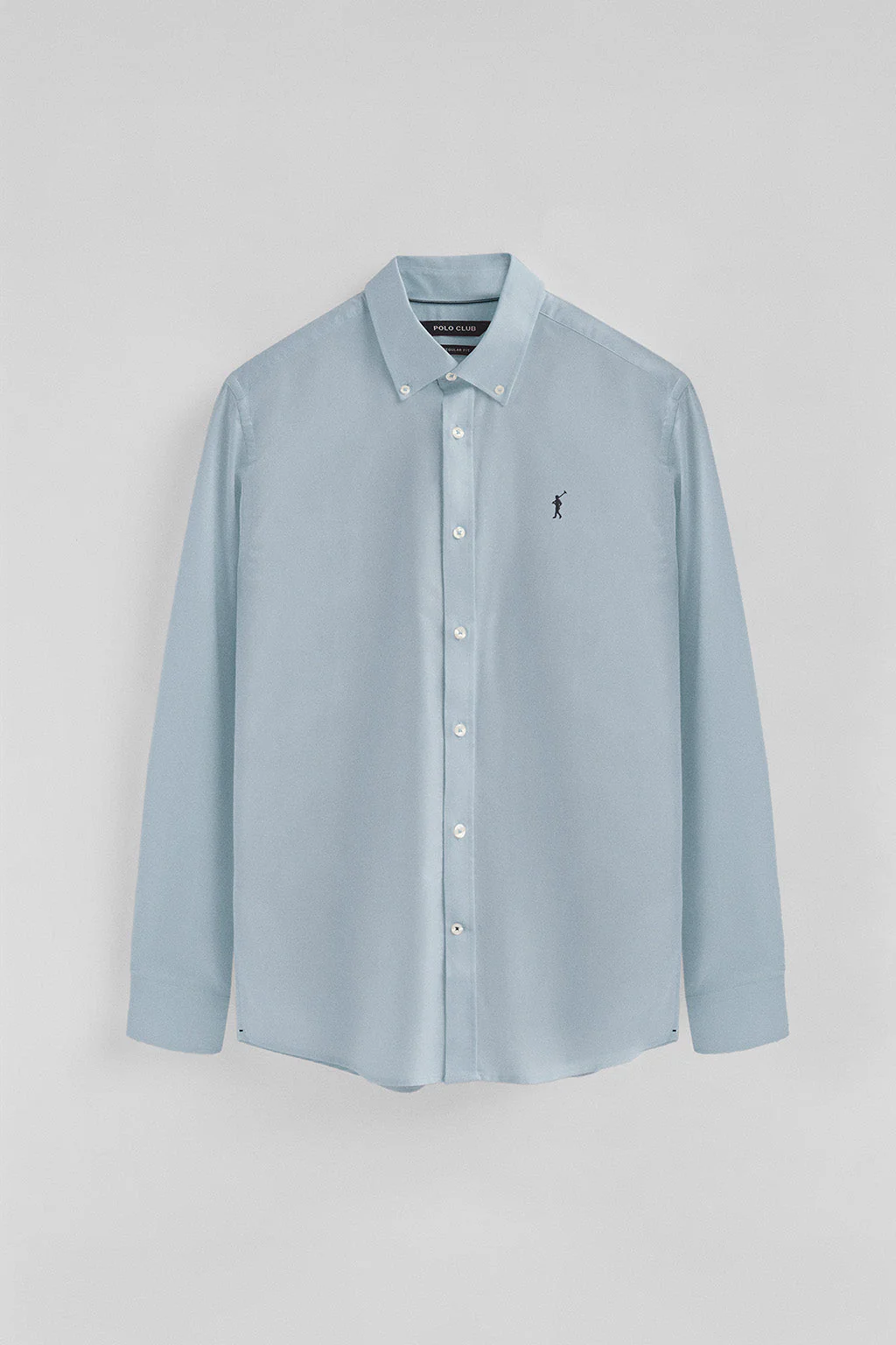 Camisa azul celeste de corte regular con logo Rigby Go - Image 5