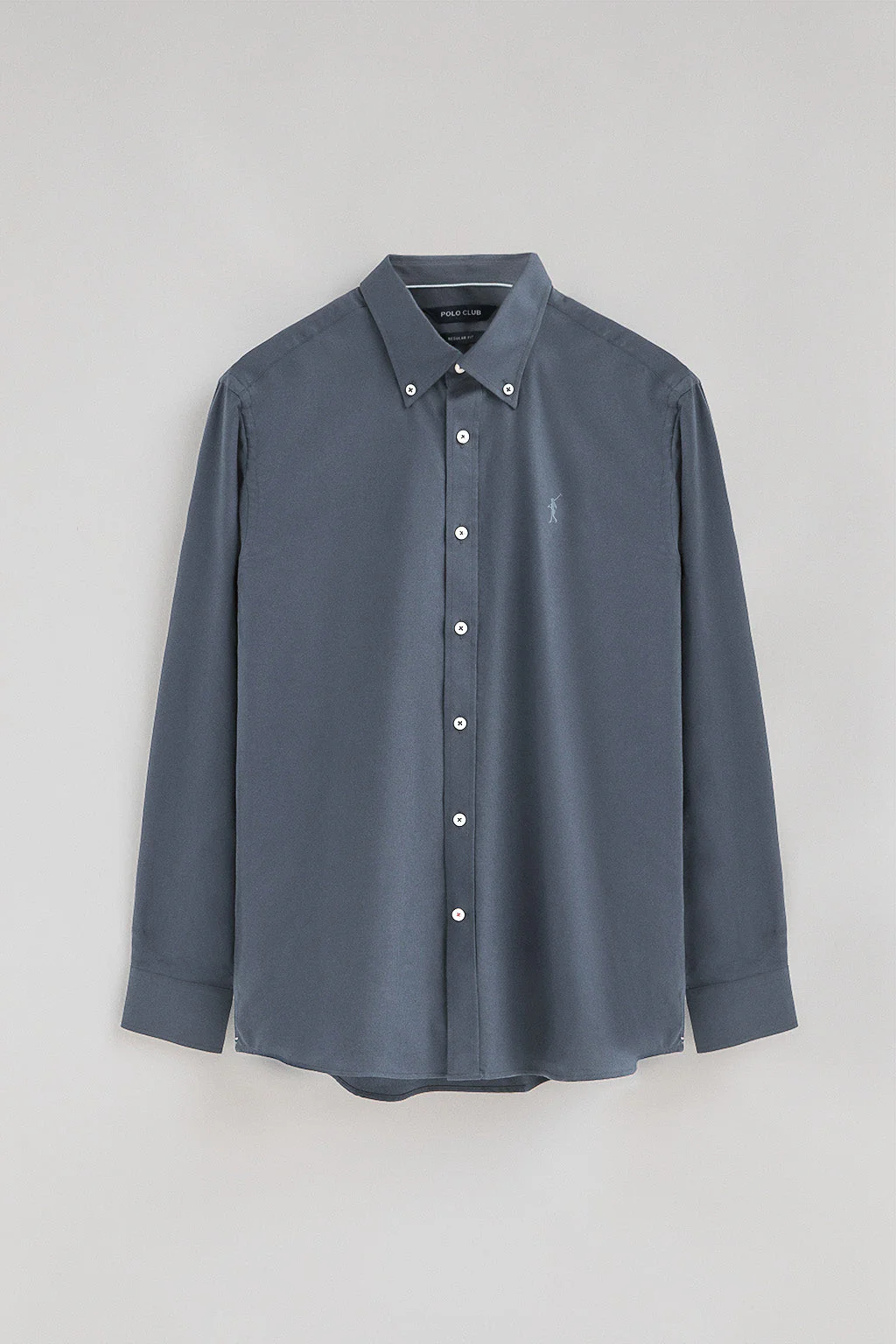 Camisa azul denim de corte regular con logo Rigby Go - Image 7