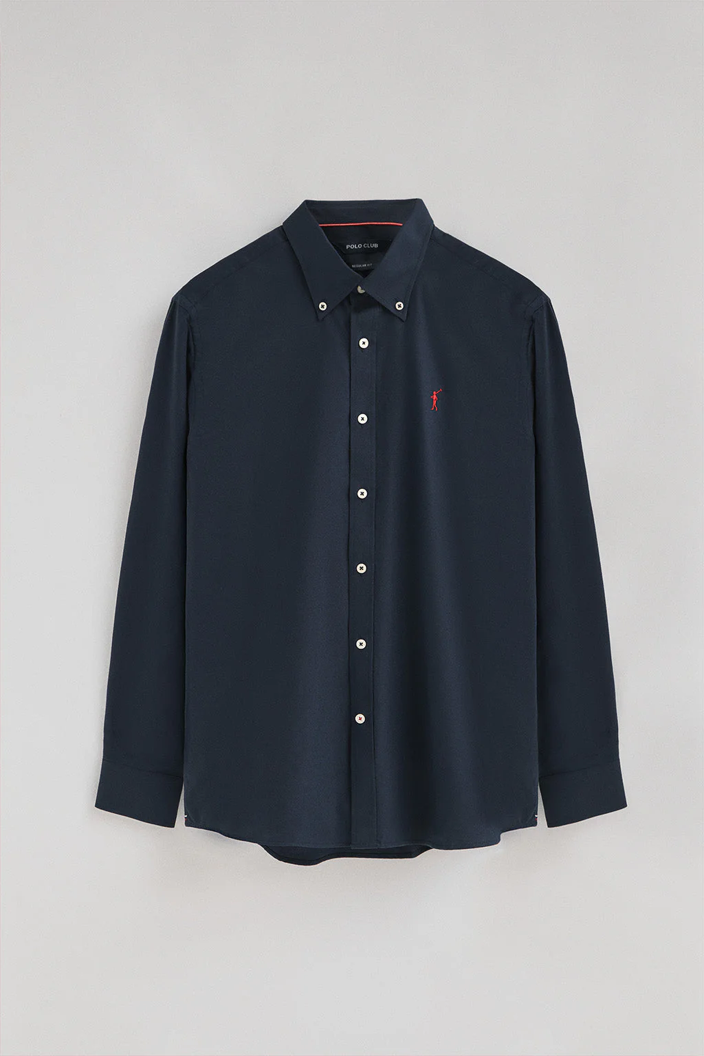 Camisa azul marino de corte regular con logo Rigby Go - Image 7