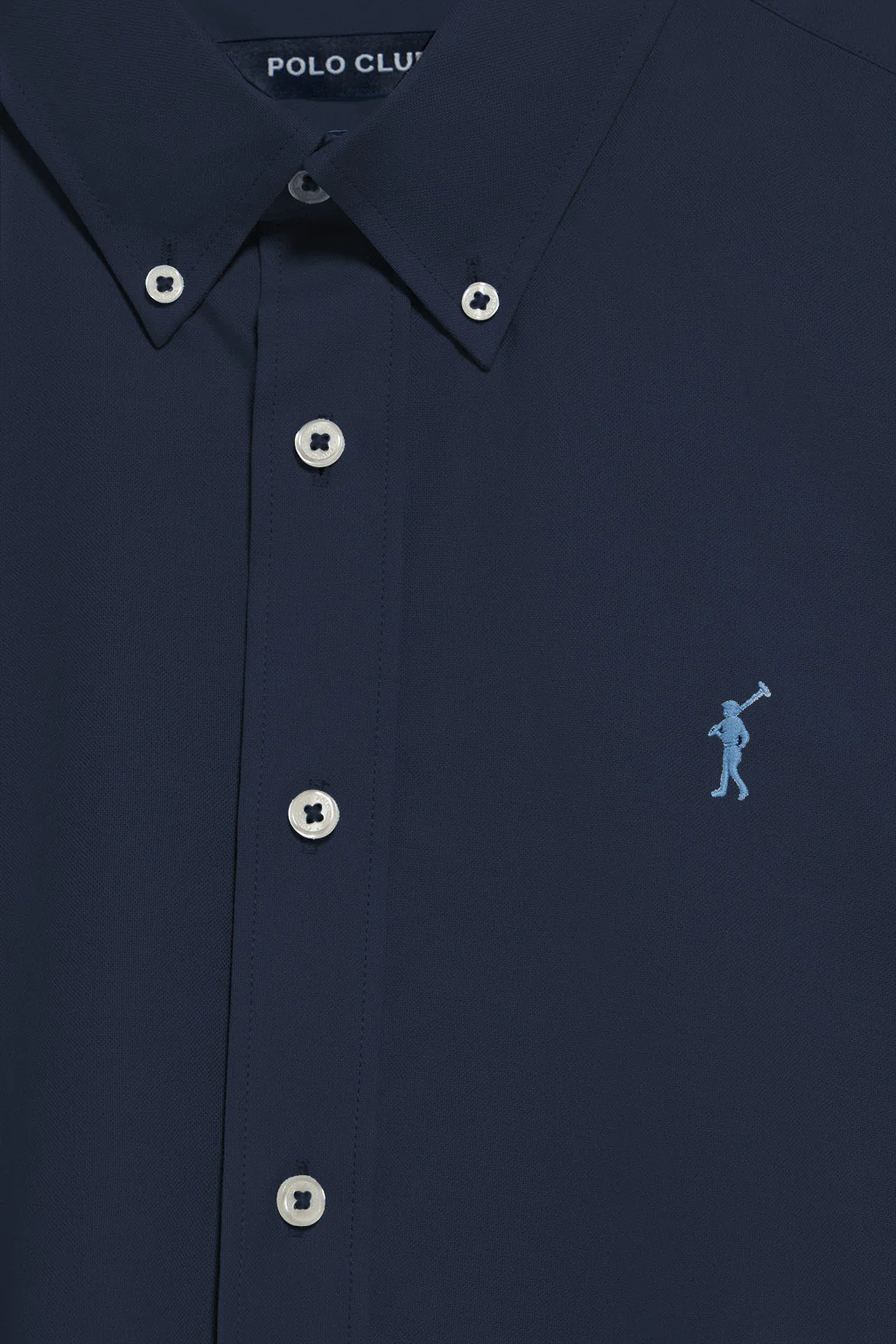 Camisa oxford azul marino con logo bordado Rigby Go - Image 6