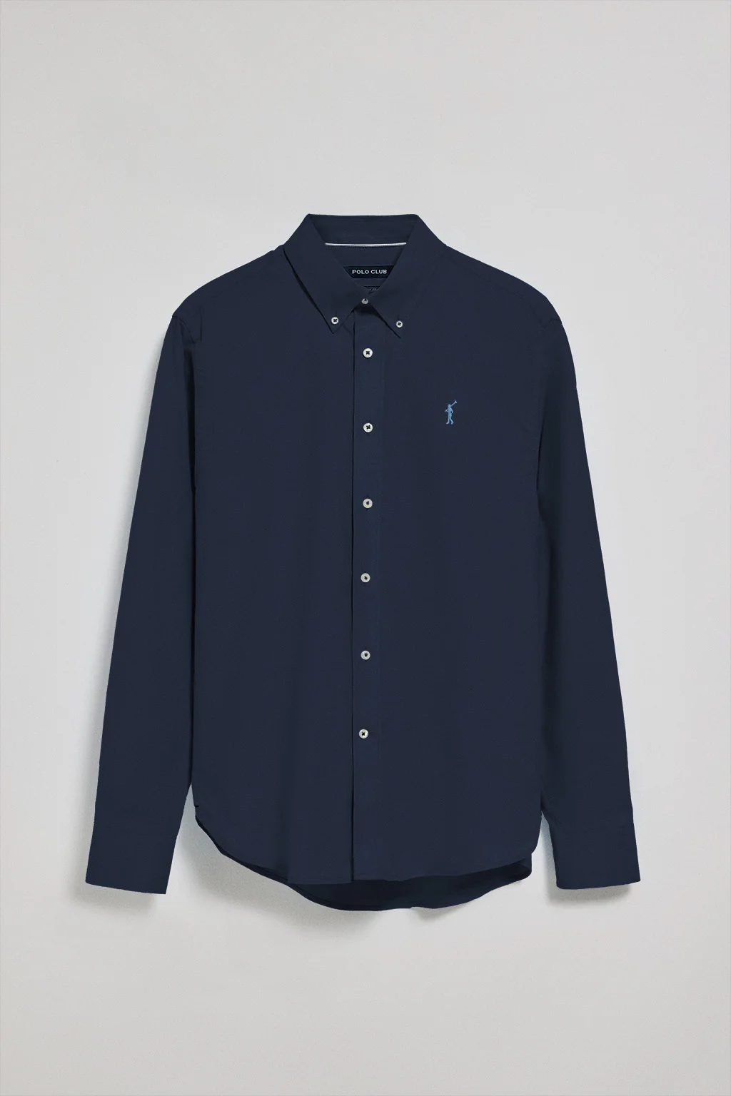 Camisa oxford azul marino con logo bordado Rigby Go - Image 7