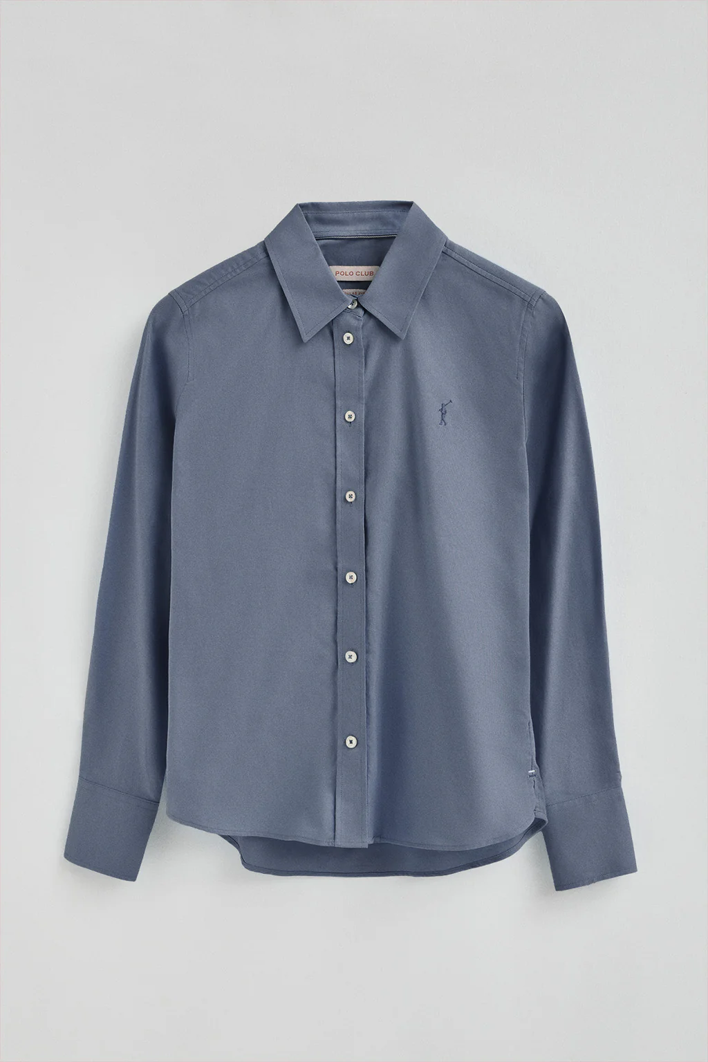 Camisa azul denim de corte recto con logo Rigby Go - Image 5