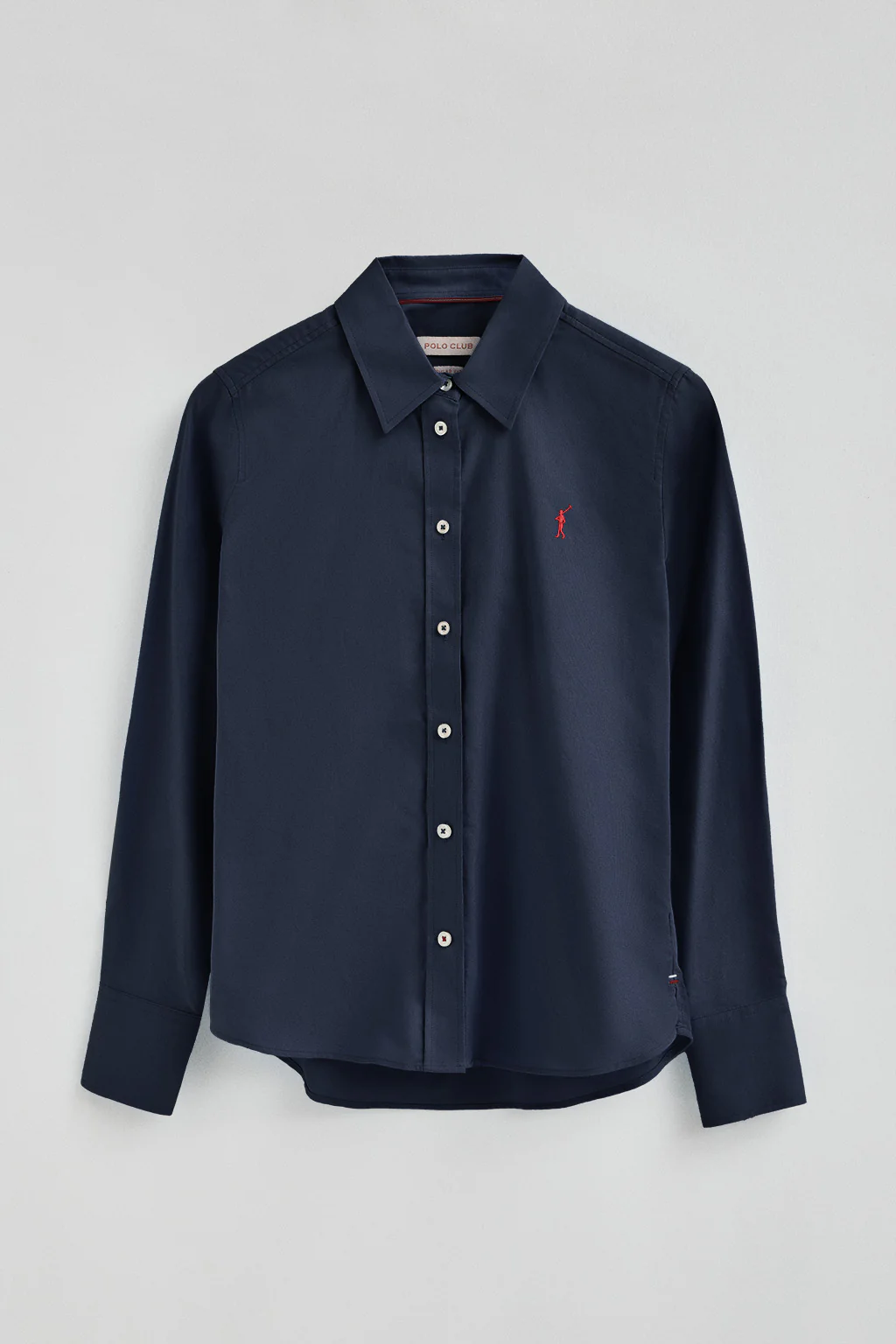 Camisa azul marino de corte recto con logo Rigby Go - Image 7