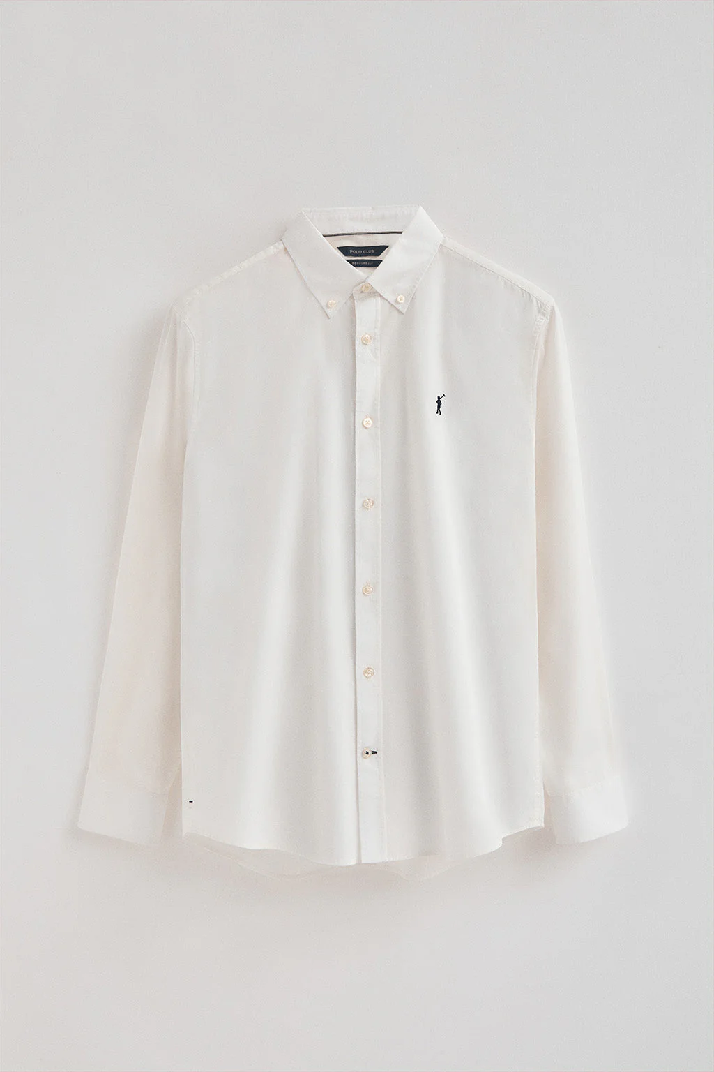 Camisa color crudo de poplin y corte regular con logo Rigby Go - Image 7