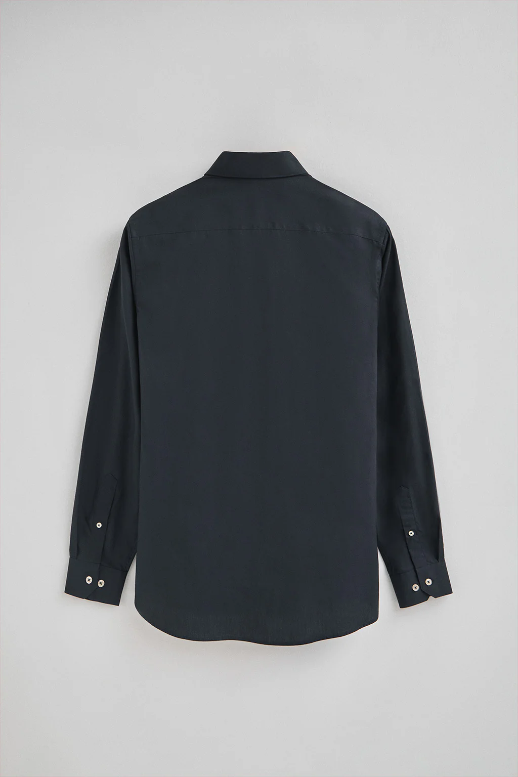 Camisa azul marino de poplin y corte slim con logo Rigby Go - Image 7