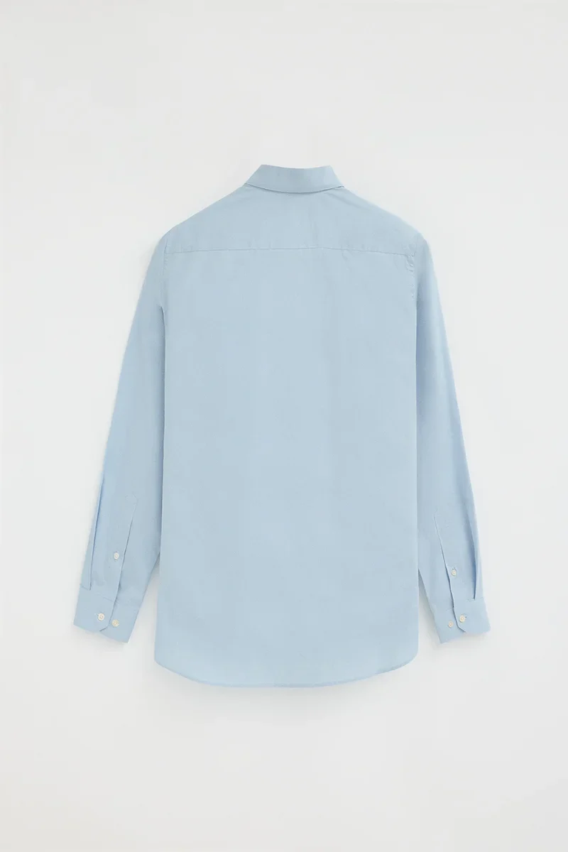 Camisa azul claro de corte slim con logo Rigby Go - Image 7