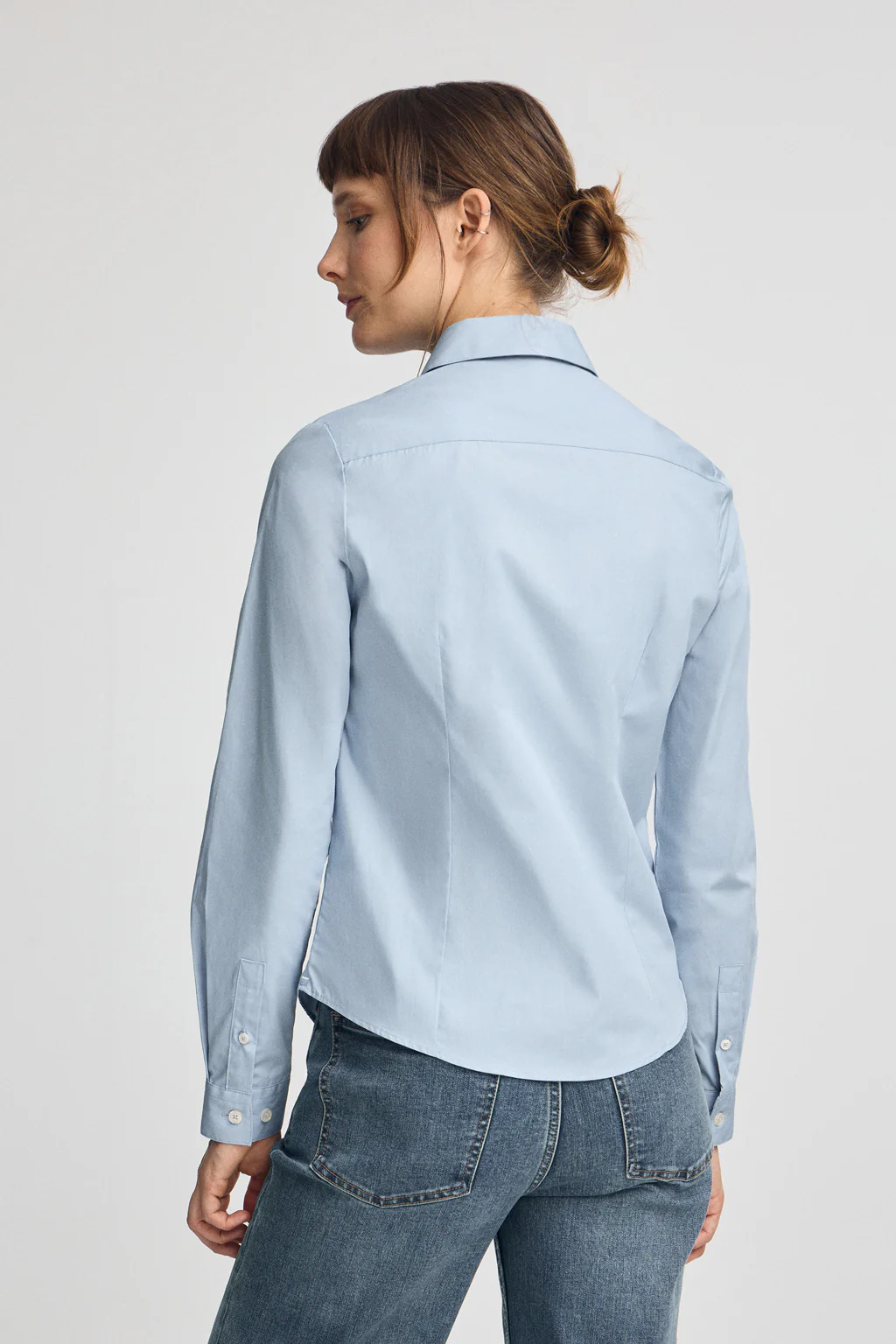 Camisa azul celeste de corte slim con logo Rigby Go - Image 4