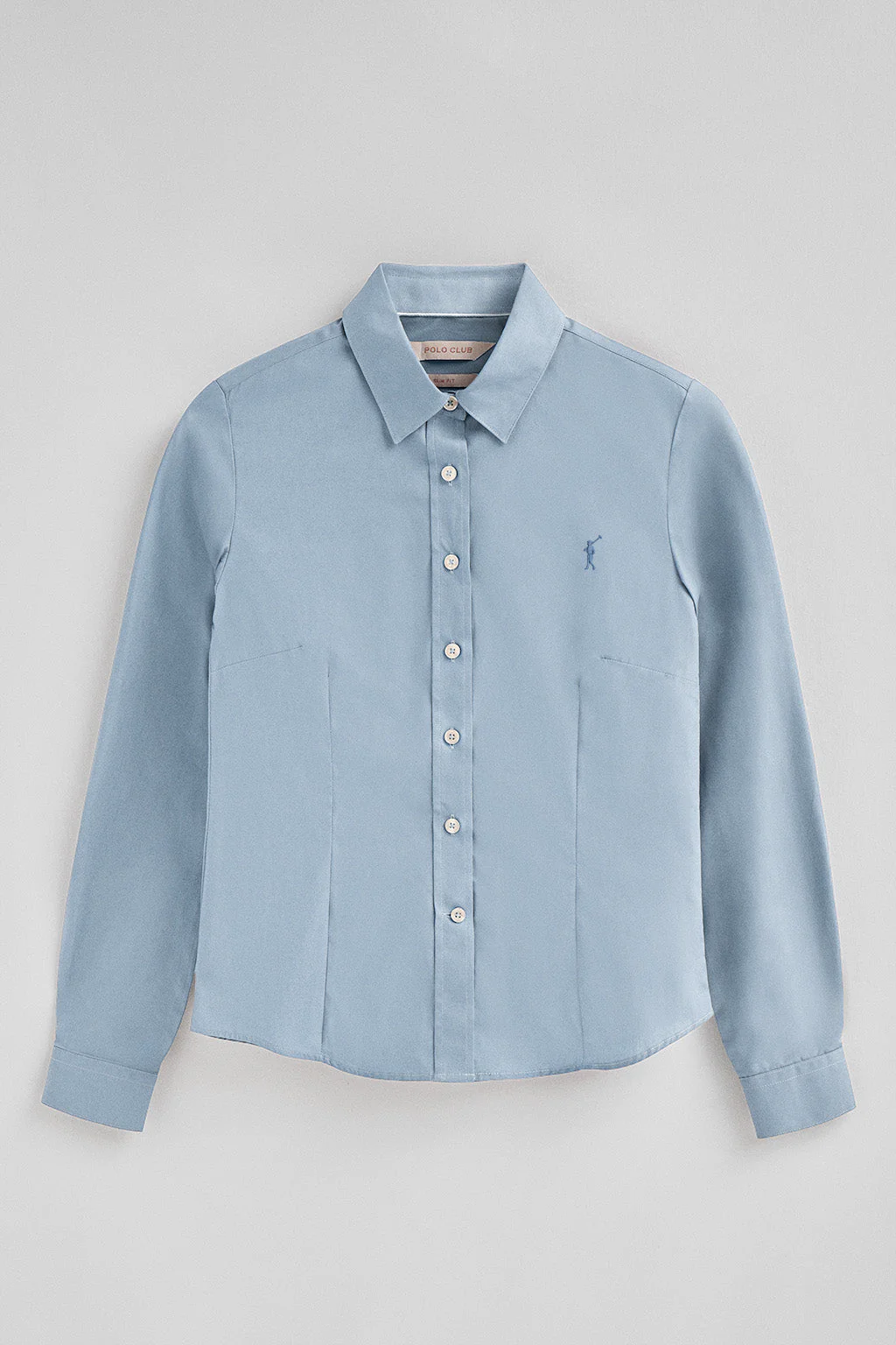 Camisa azul celeste de corte slim con logo Rigby Go - Image 5