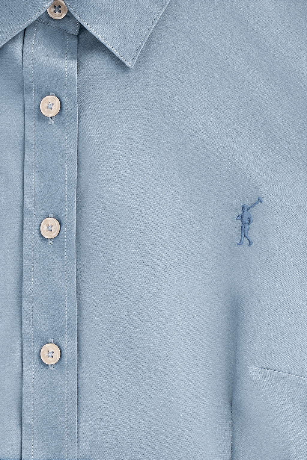 Camisa azul celeste de corte slim con logo Rigby Go - Image 6