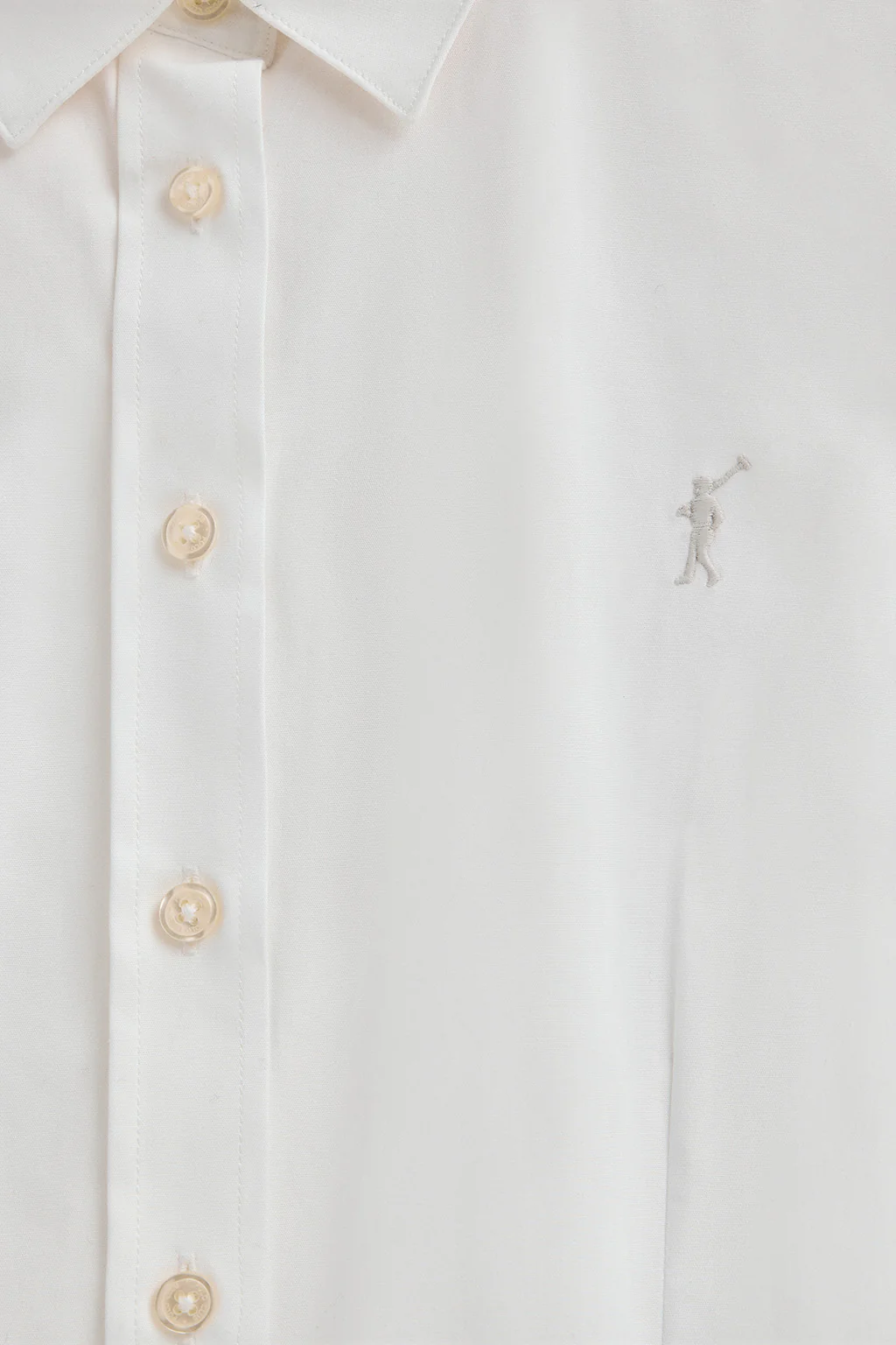 Camisa blanca de corte slim con logo Rigby Go - Image 5