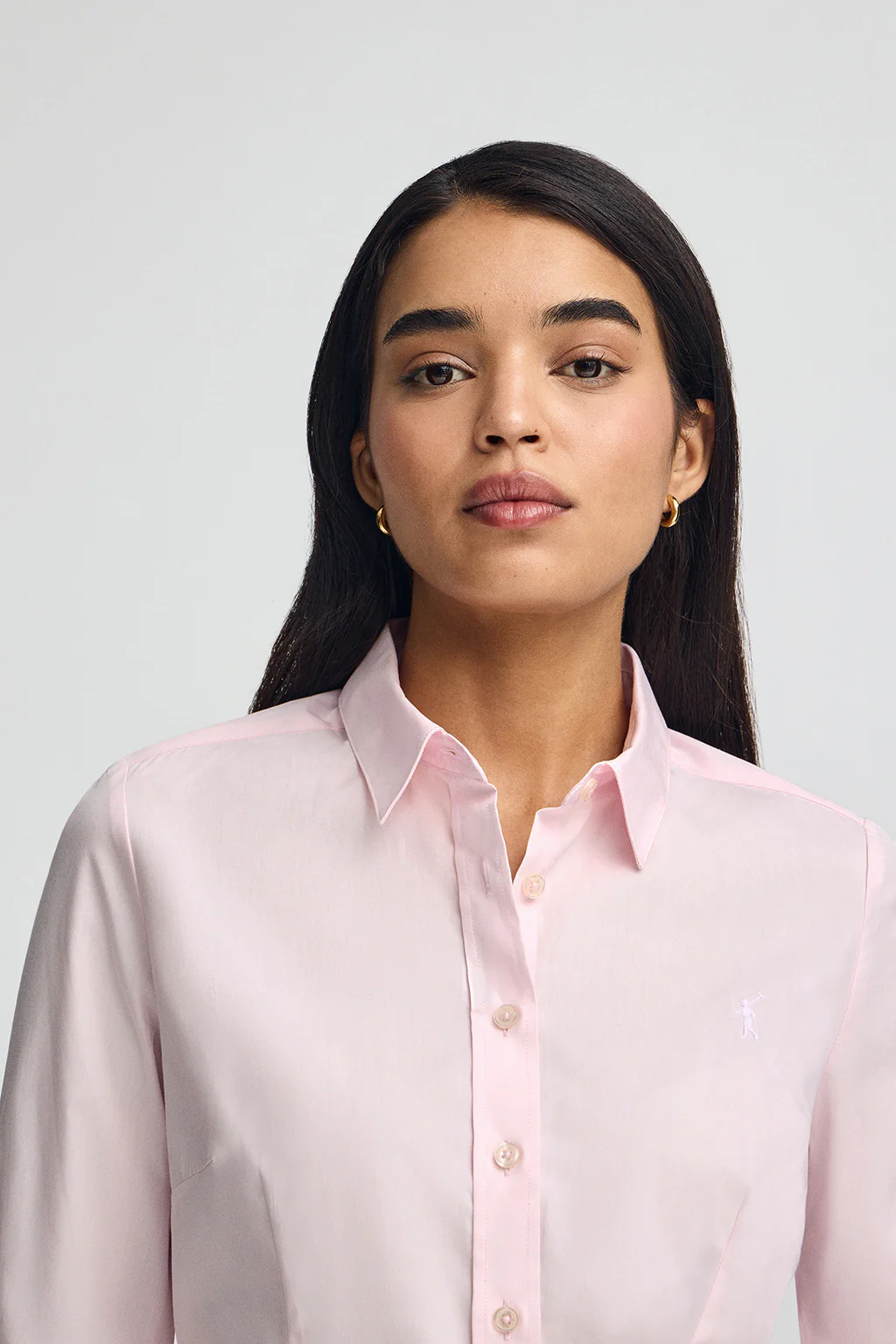 Camisa rosa de corte slim con logo Rigby Go - Image 2