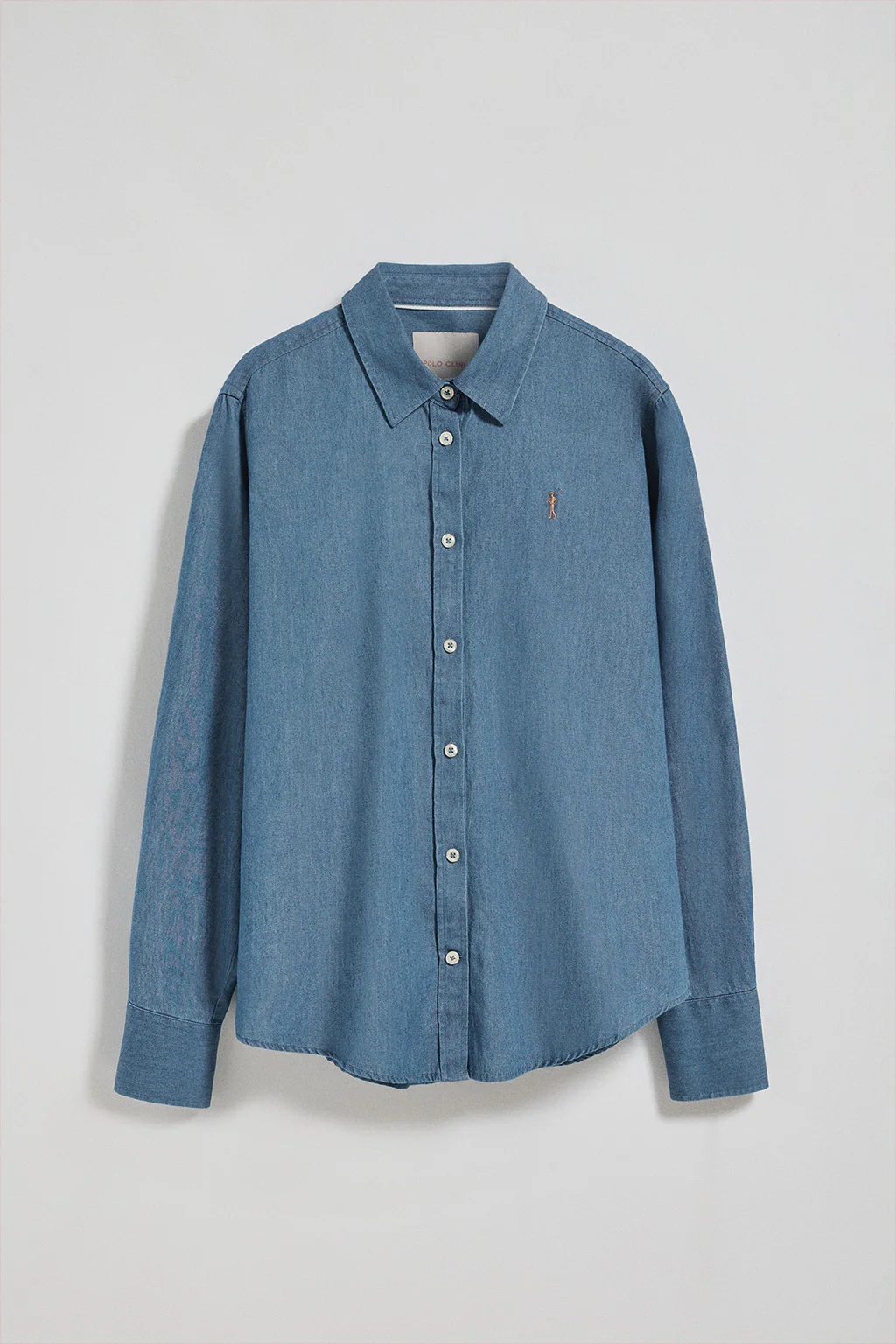Camisa denim regular fit con logo bordado Rigby Go - Image 7
