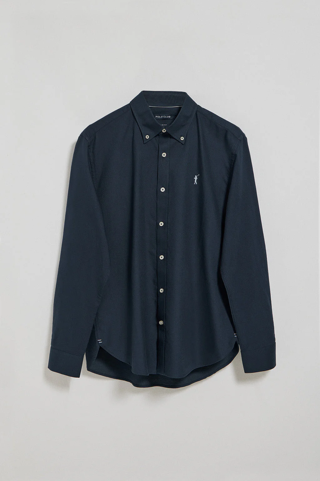 Camisa oxford azul marino con logo bordado Rigby Go - Image 5