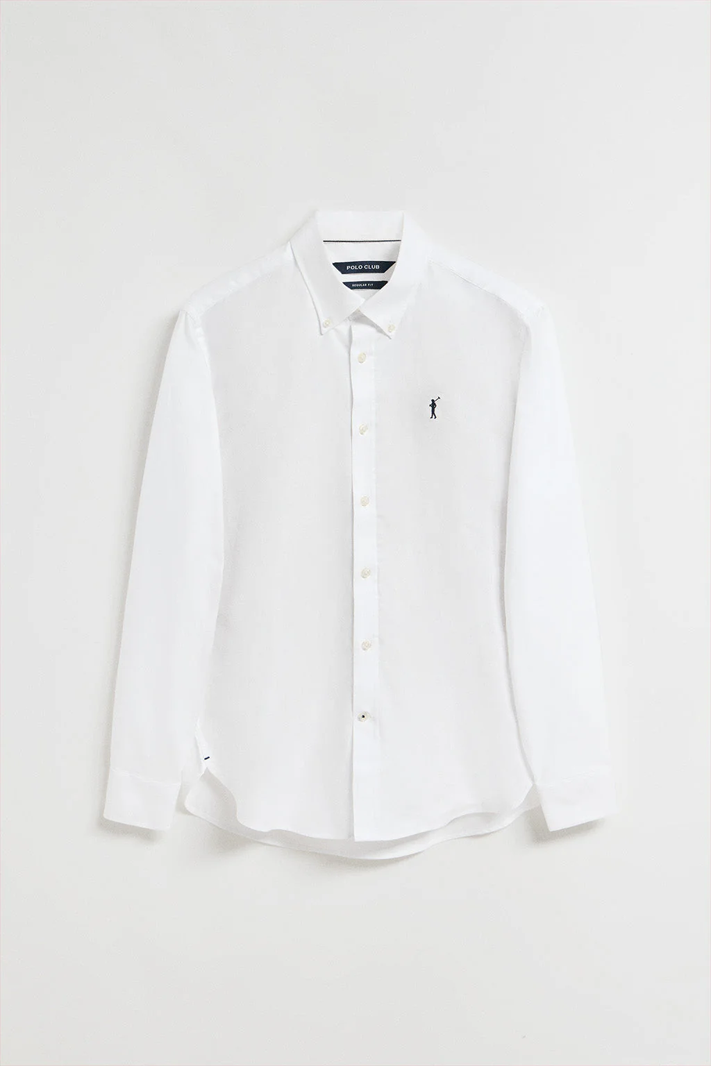 Camisa oxford blanca con logo bordado Rigby Go - Image 5