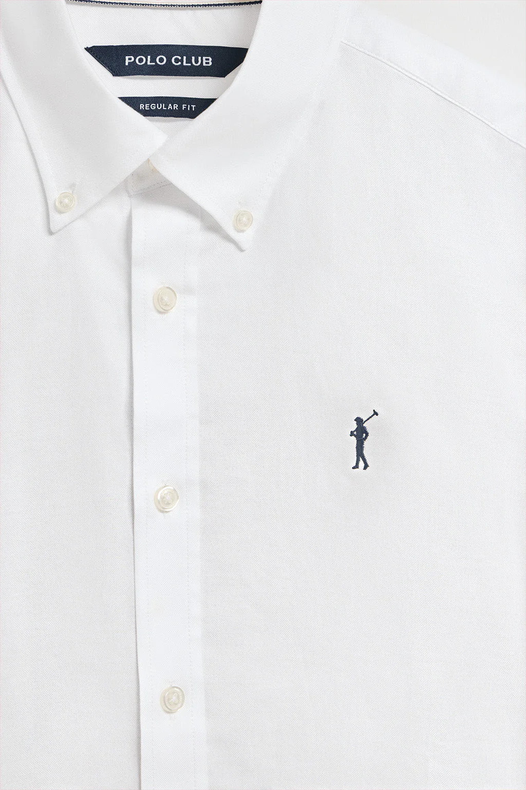 Camisa oxford blanca con logo bordado Rigby Go - Image 6