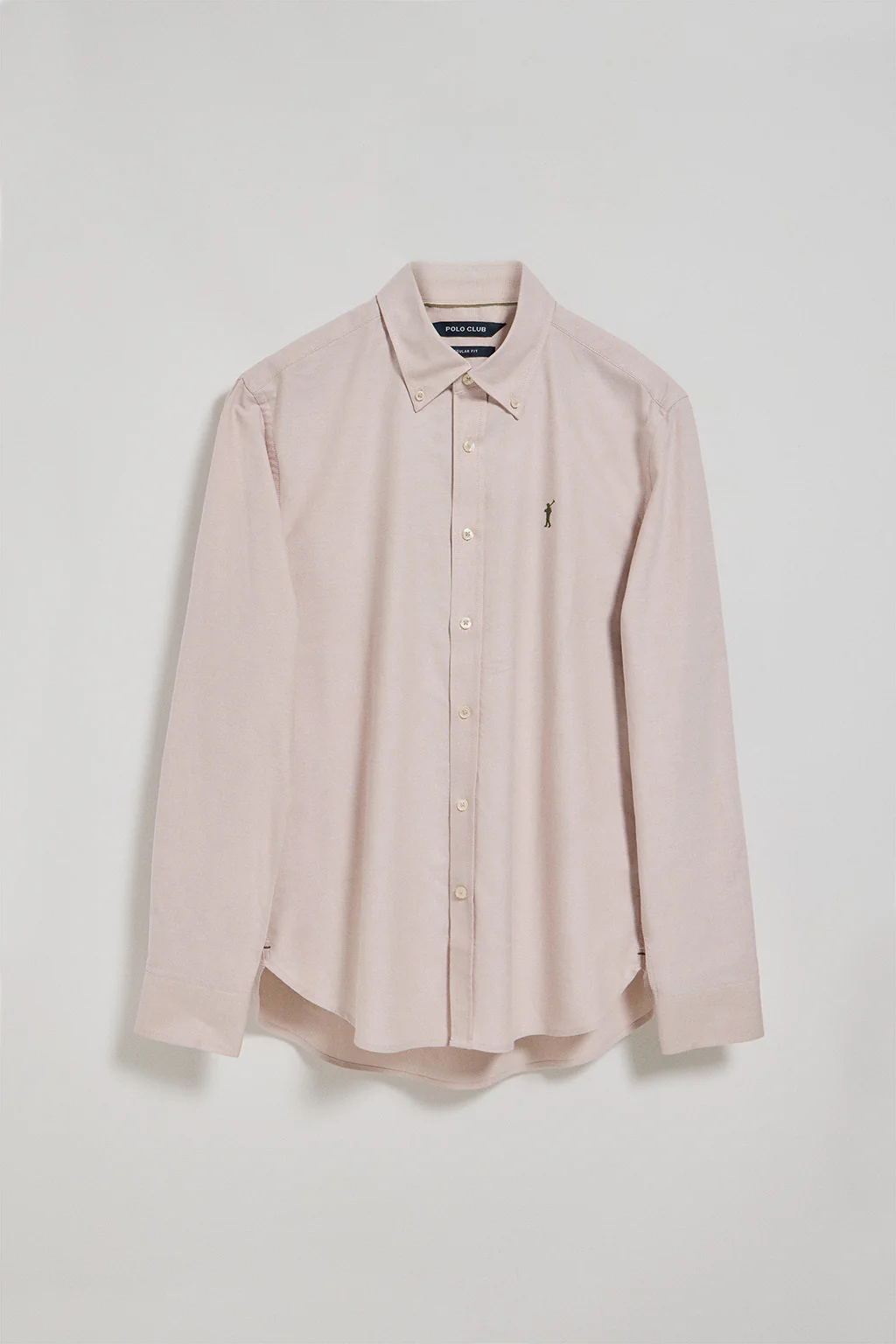 Camisa oxford marrón con logo bordado Rigby Go - Image 9