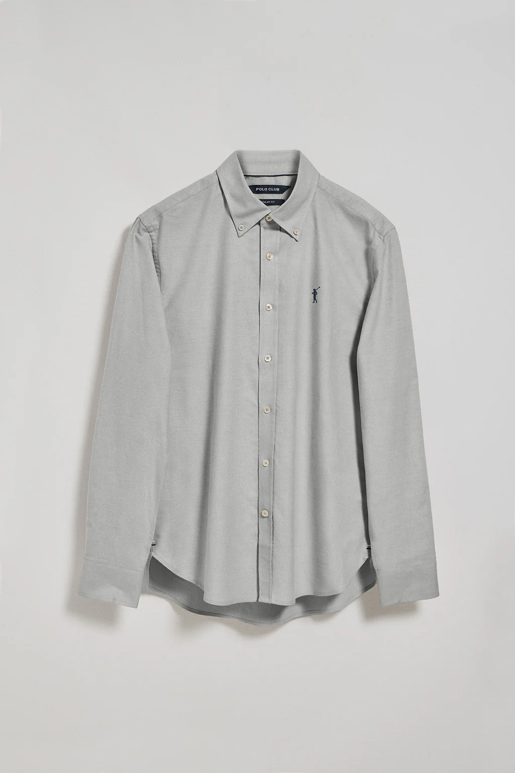 Camisa oxford verde grisáceo con logo bordado Rigby Go - Image 5