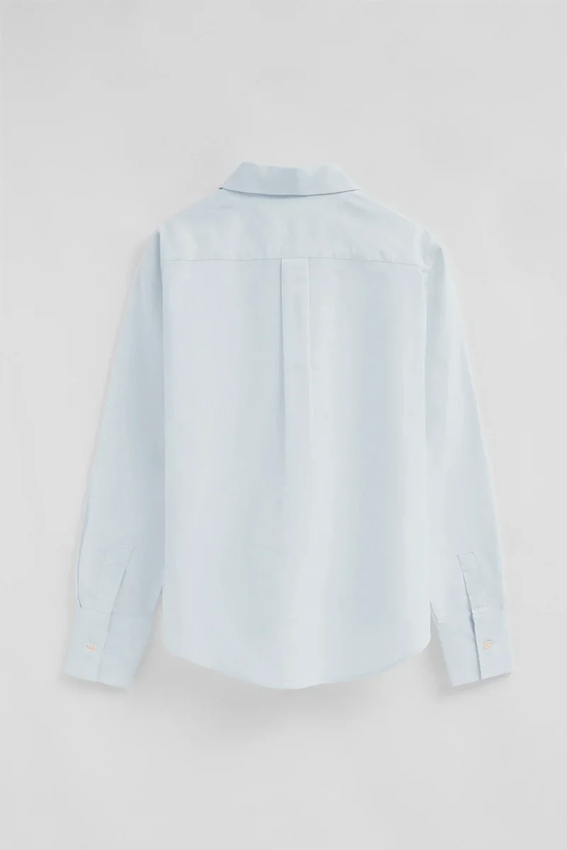 Camisa oxford azul claro de corte regular con bordado Rigby Go - Image 8