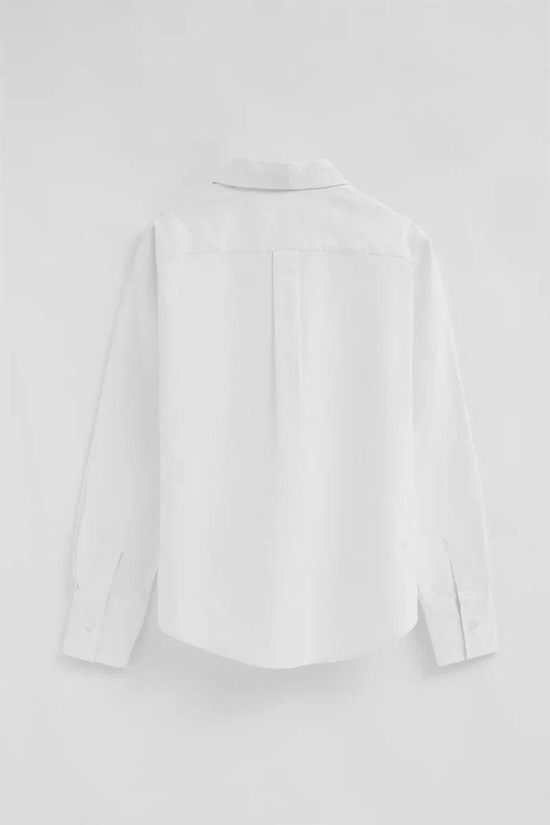 Camisa oxford blanca de corte regular con bordado Rigby Go - Image 8