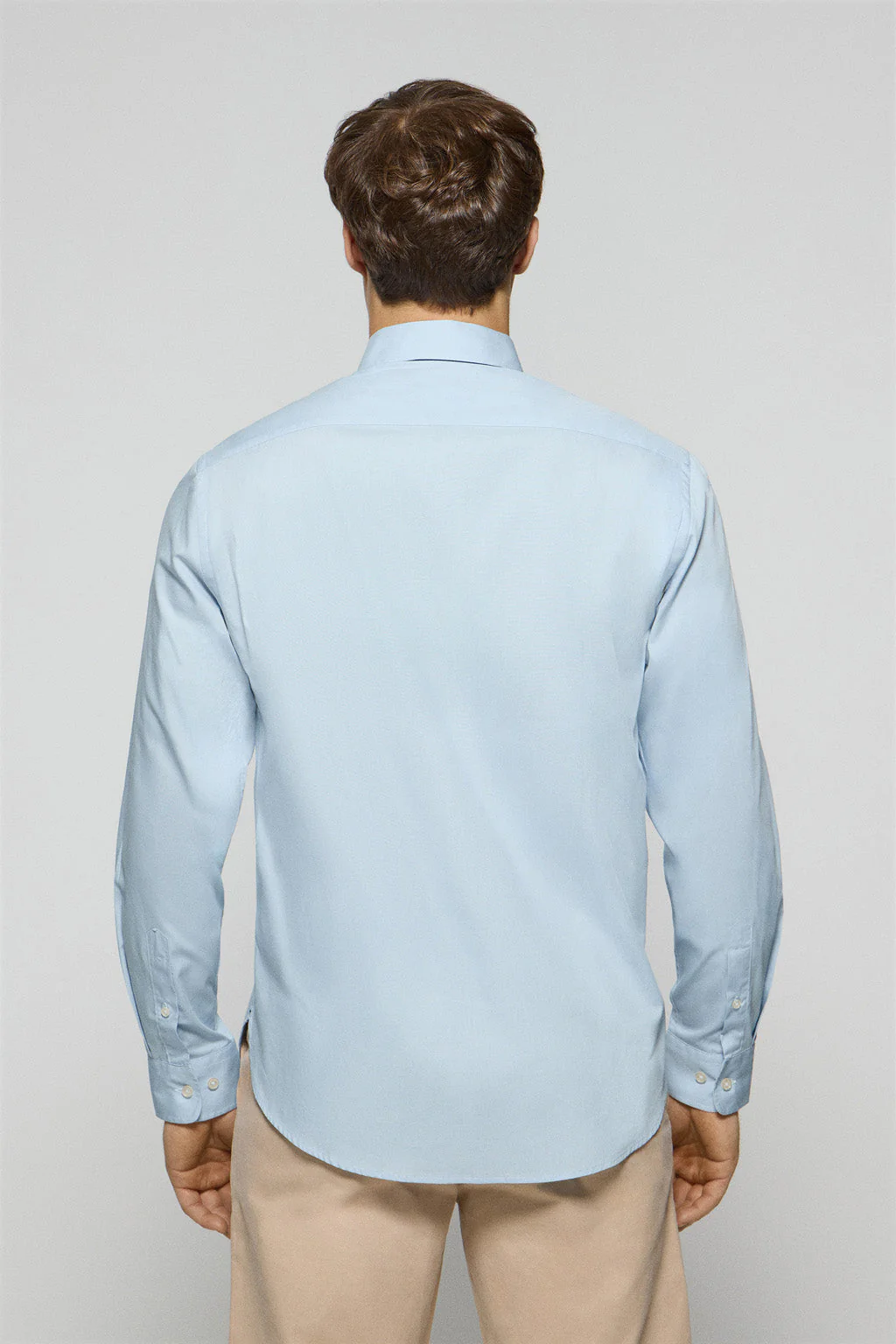 Camisa de popelín azul cielo con logo bordado Rigby Go - Image 4