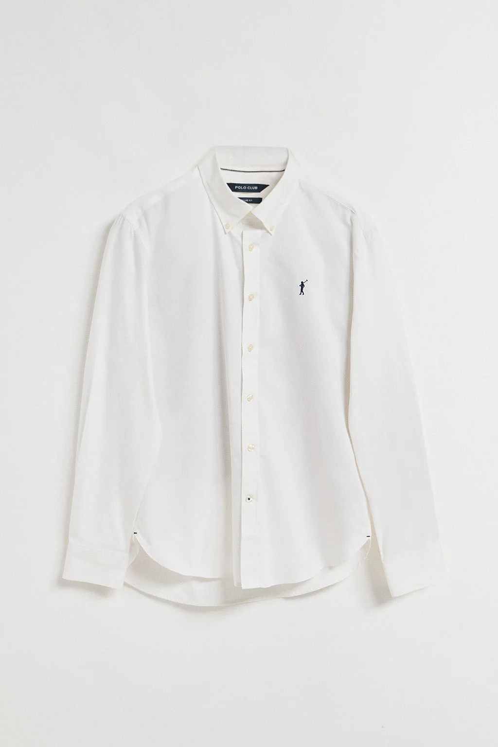 Camisa de popelín blanca con logo bordado Rigby Go - Image 5