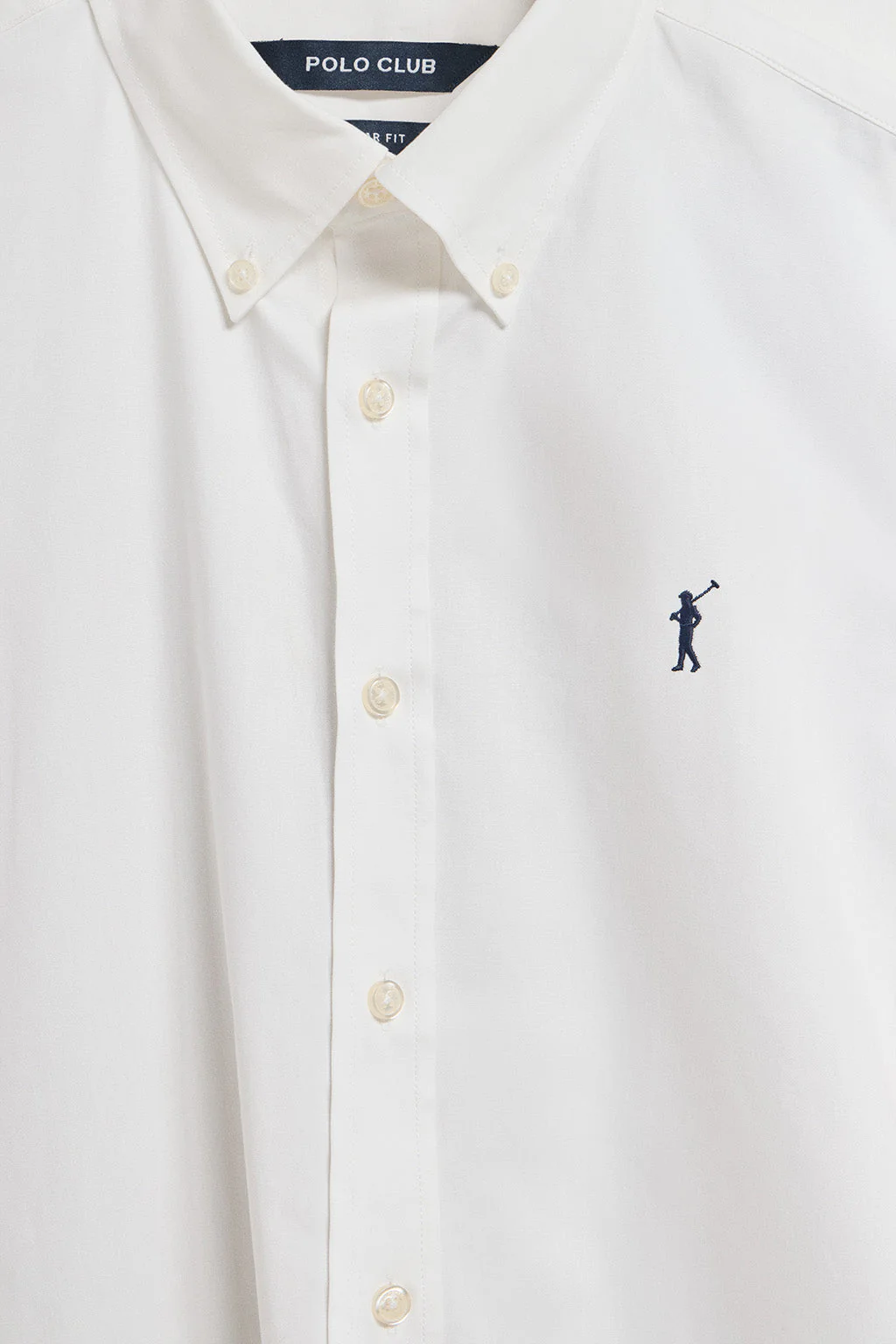 Camisa de popelín blanca con logo bordado Rigby Go - Image 6