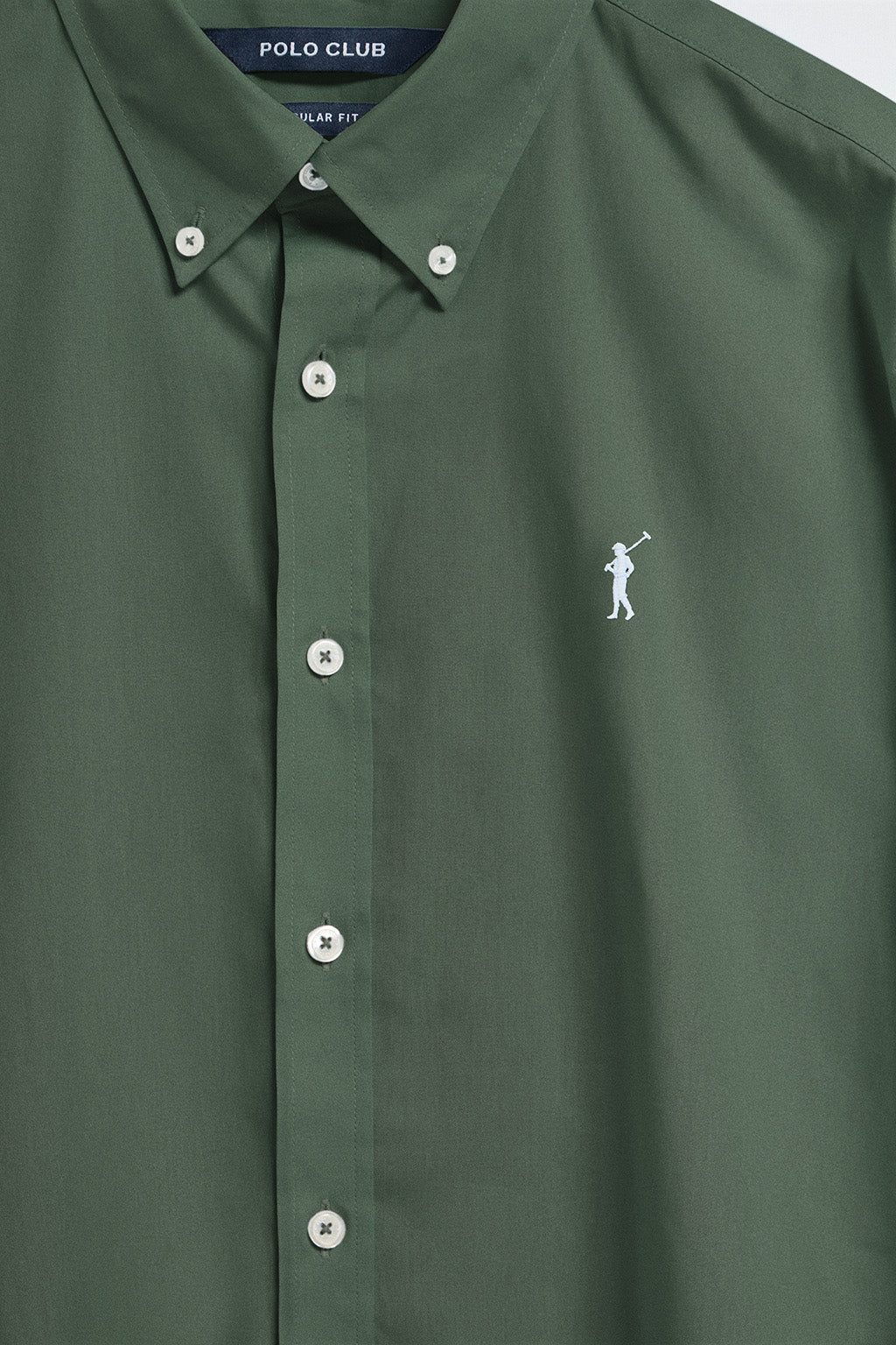 Camisa de popelín verde con logo bordado Rigby Go - Image 6