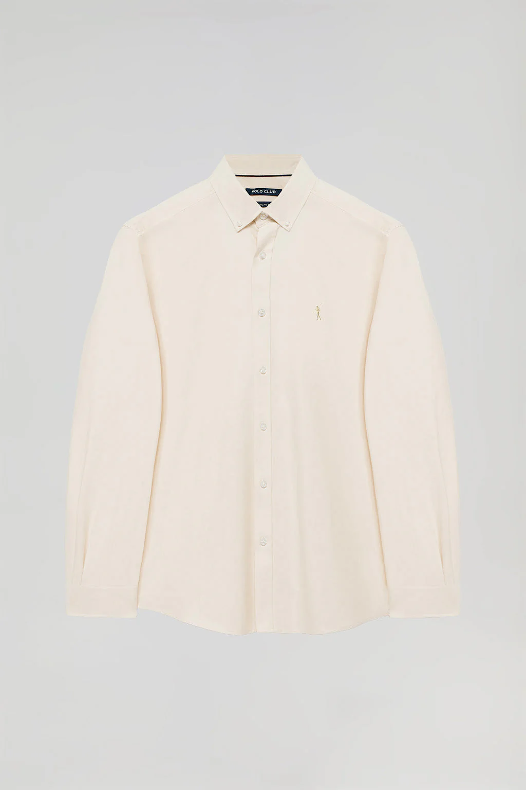 Camisa Oxford beige con logo Rigby Go - Image 5