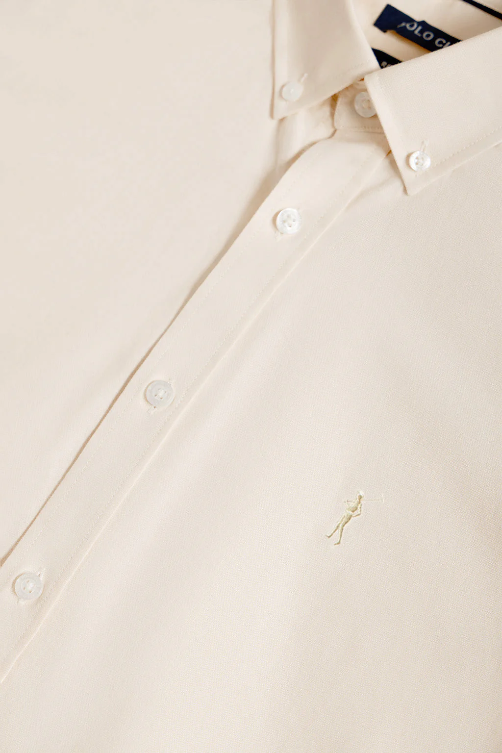 Camisa Oxford beige con logo Rigby Go - Image 6