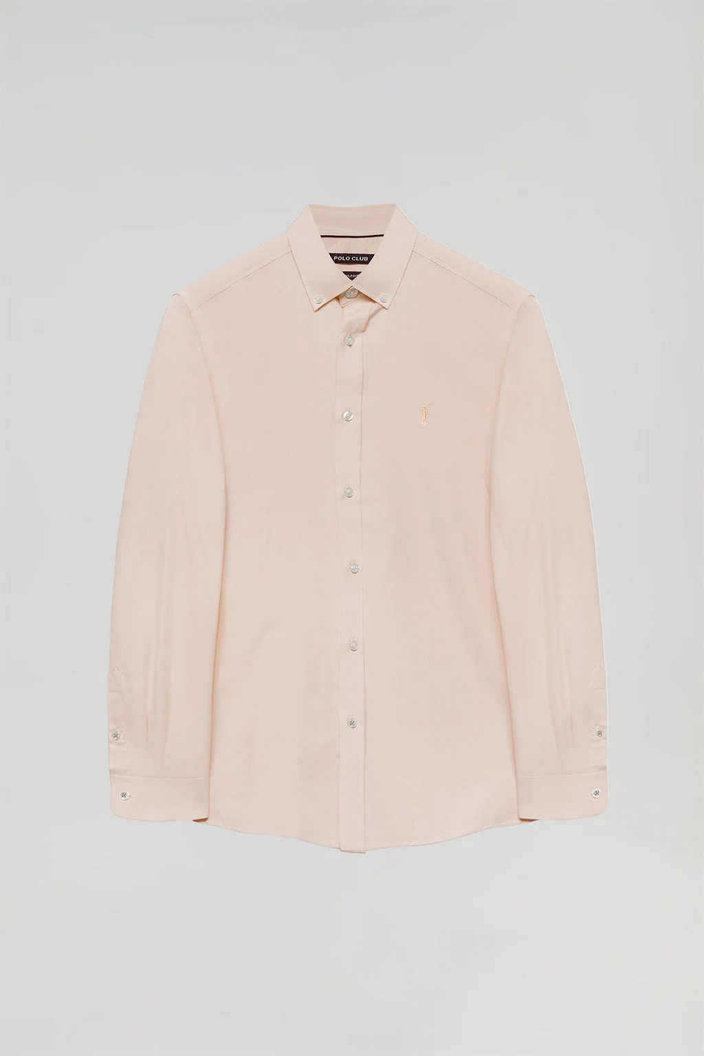 Camisa Oxford color melocotón con logo Rigby Go - Image 12
