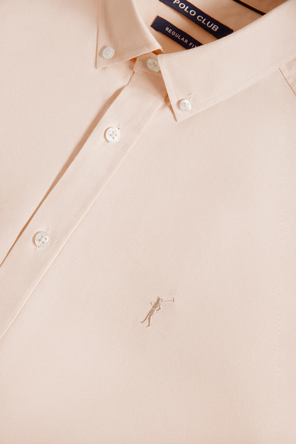 Camisa Oxford color melocotón con logo Rigby Go - Image 7