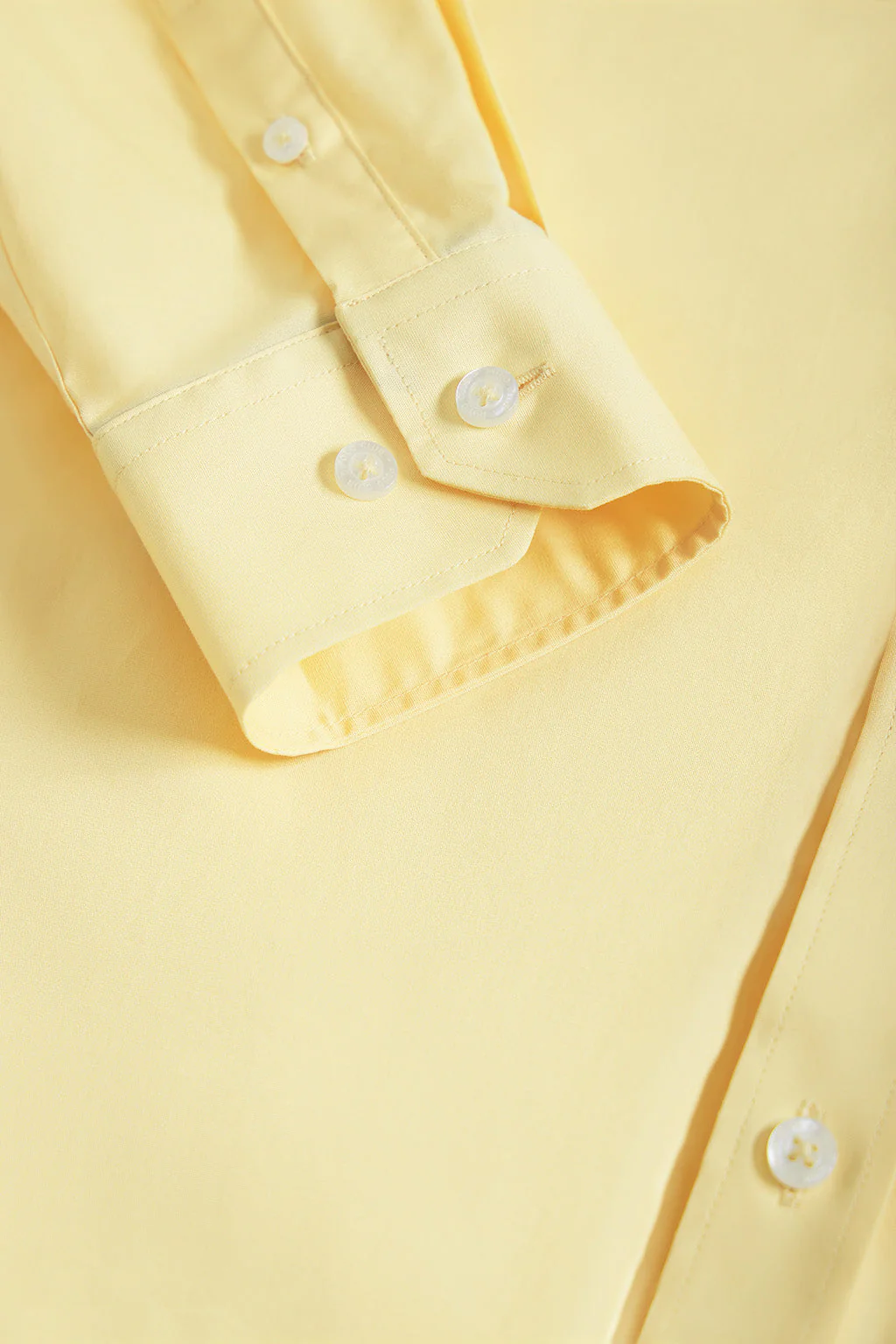 Camisa Slim de popelín amarilla con logo Rigby Go - Image 8