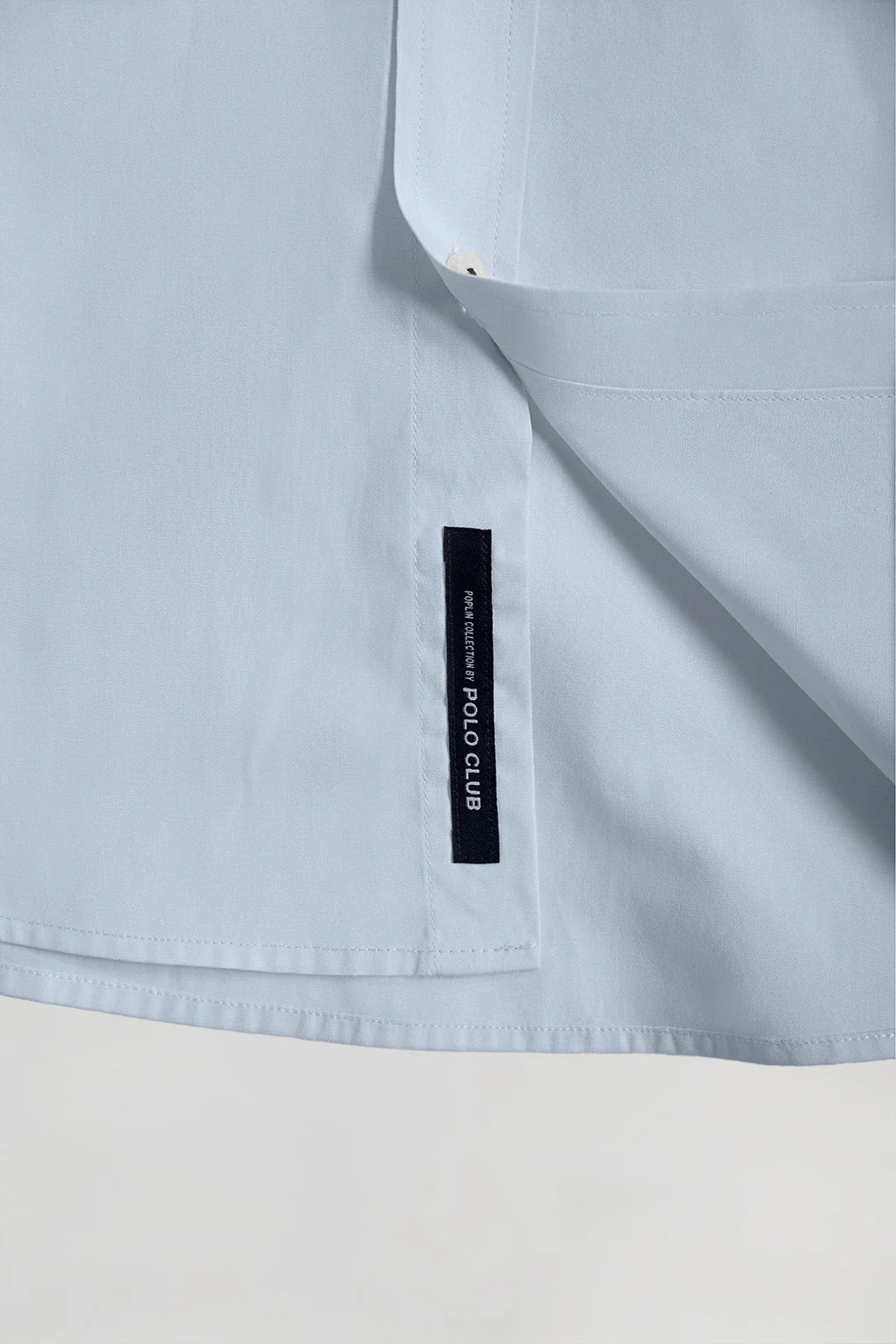 Camisa Slim de popelín azul celeste con logo Rigby Go - Image 7