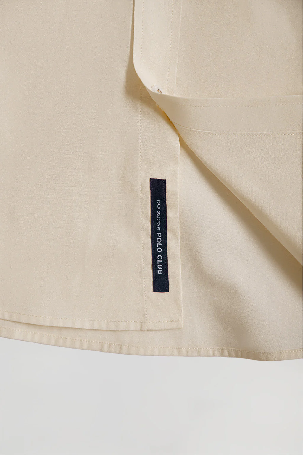 Camisa Slim de popelín beige con logo Rigby Go - Image 7