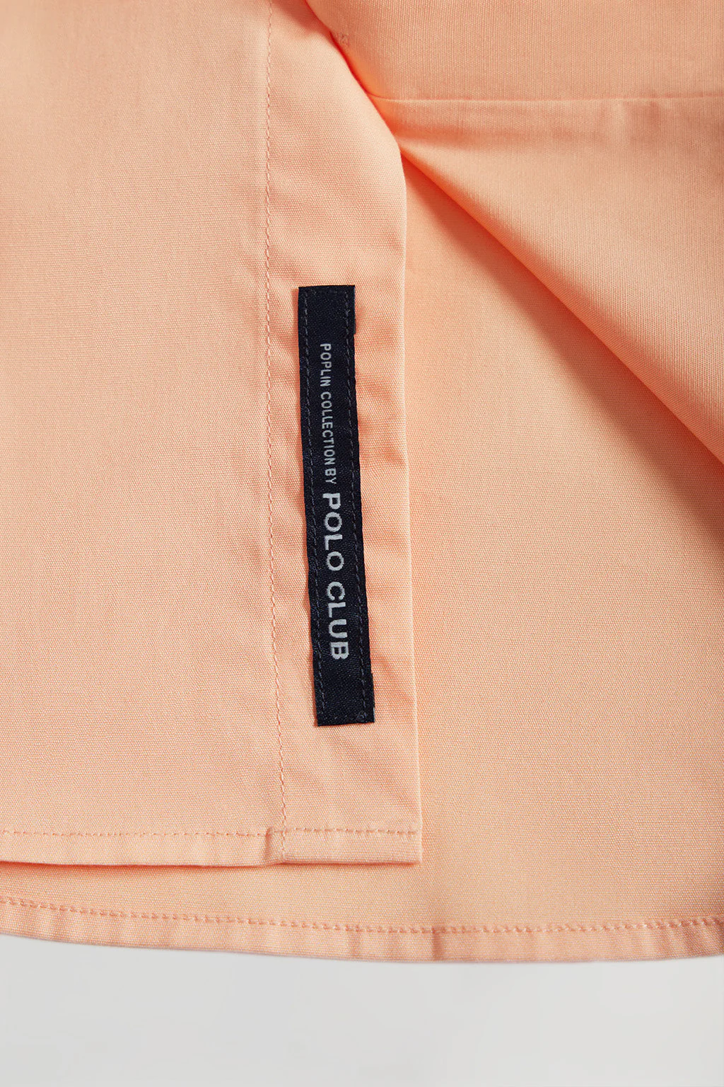 Camisa Slim de popelín color melocotón con logo Rigby Go - Image 7