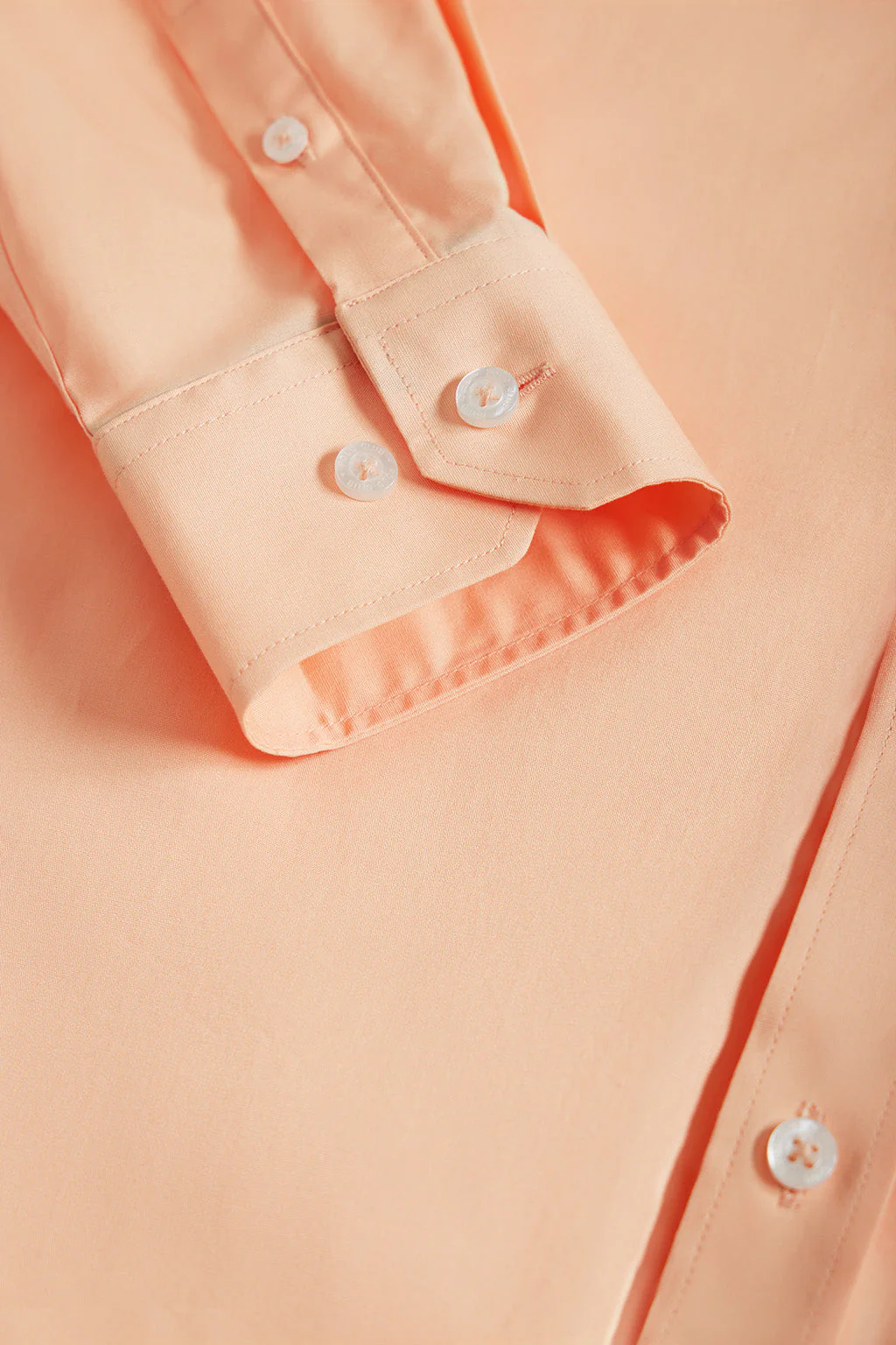 Camisa Slim de popelín color melocotón con logo Rigby Go - Image 8